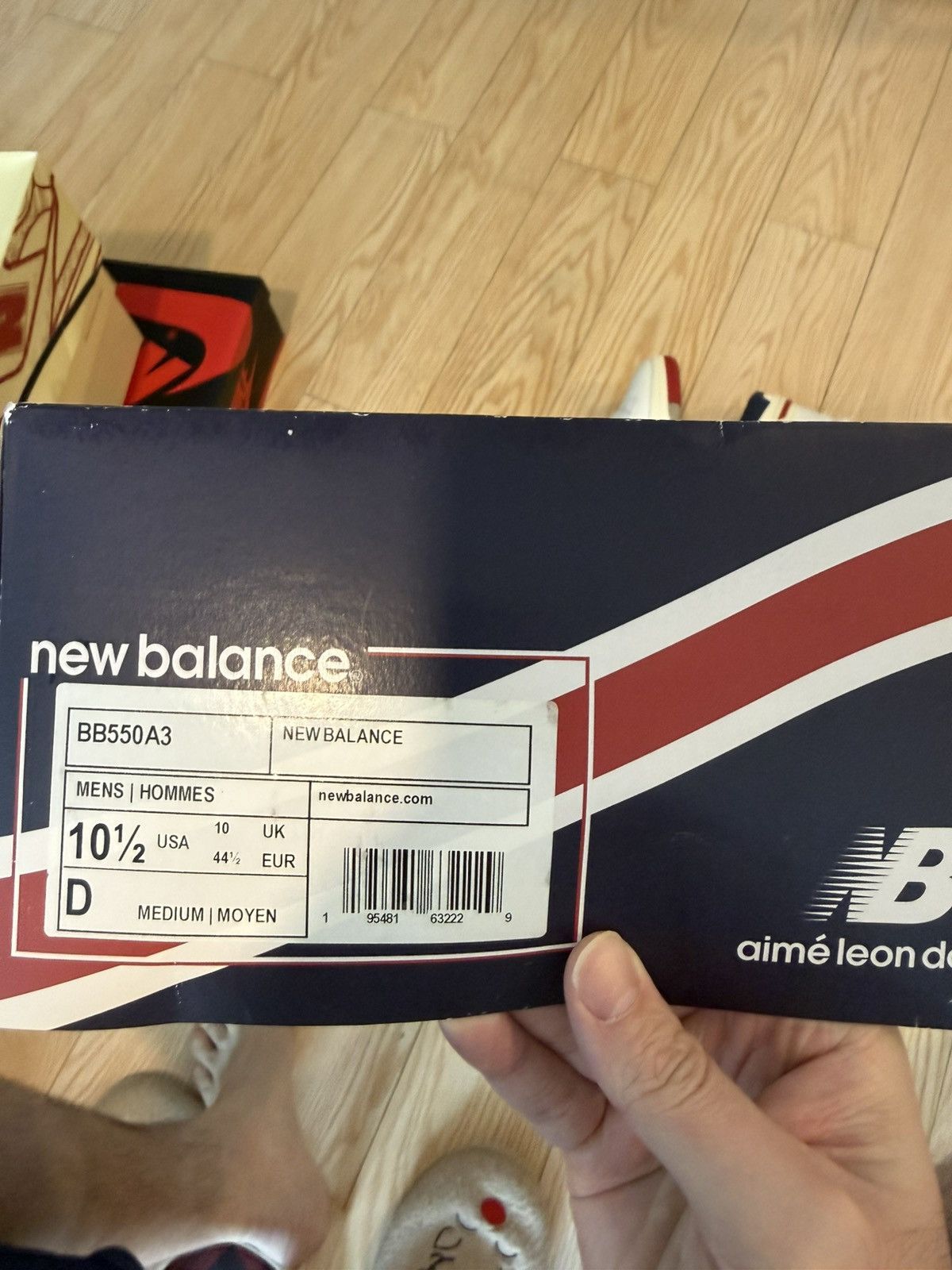 Aime Leon Dore × New Balance Aime Leon Dore NB 550 size 10.5 navy/red Size US 10.5 / EU 43-44 - 8 Thumbnail