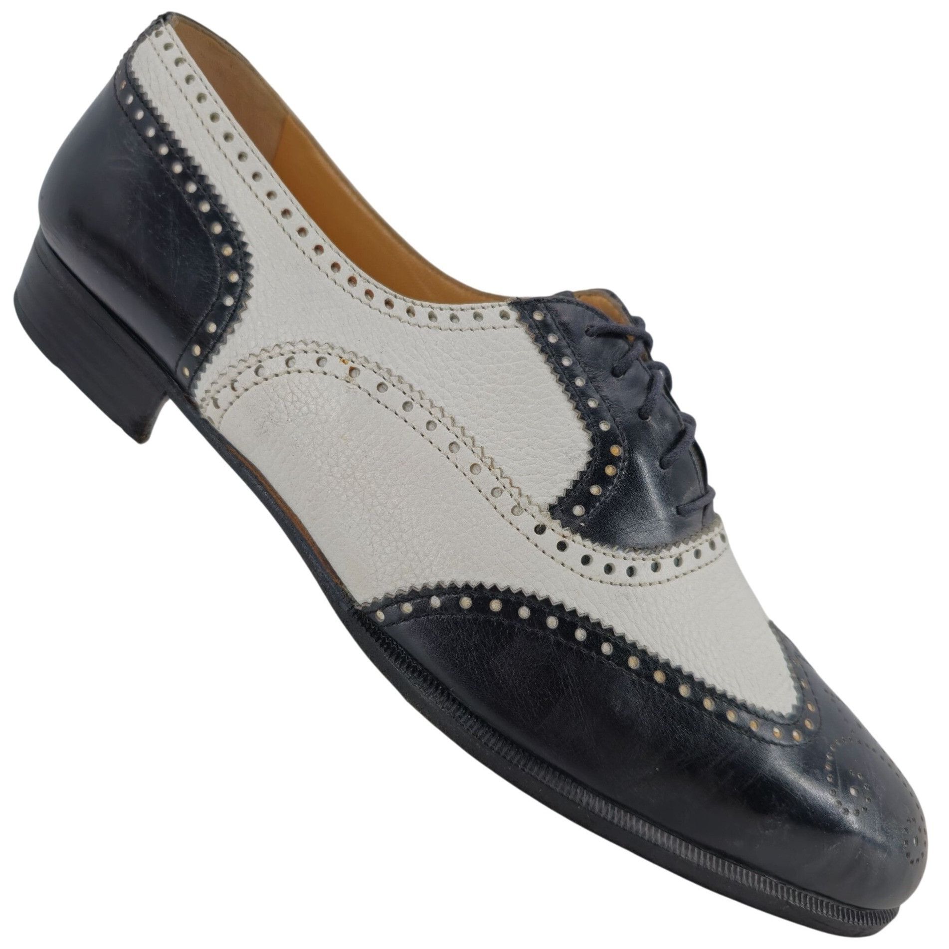 Cole Haan Vintage Bespoke Cole Haan Black White Leather Spectators 9.5 Size US 9.5 / EU 42-43 - 3 Thumbnail