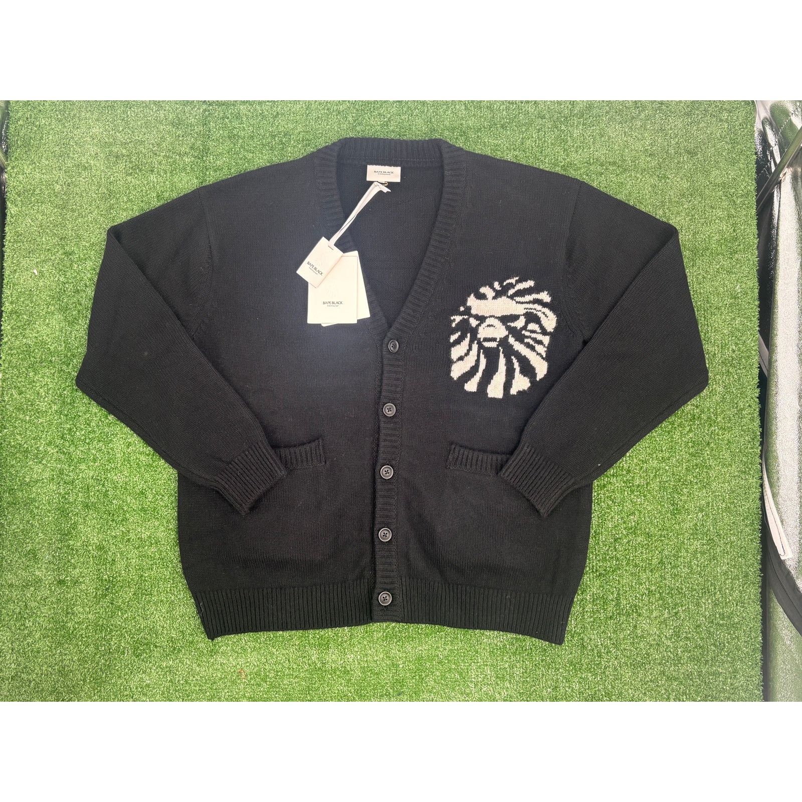 Bape BAPE BLACK College Cardigan Sweater Size Medium (MSRP: $606) Size US M / EU 48-50 / 2 - 1 Thumbnail