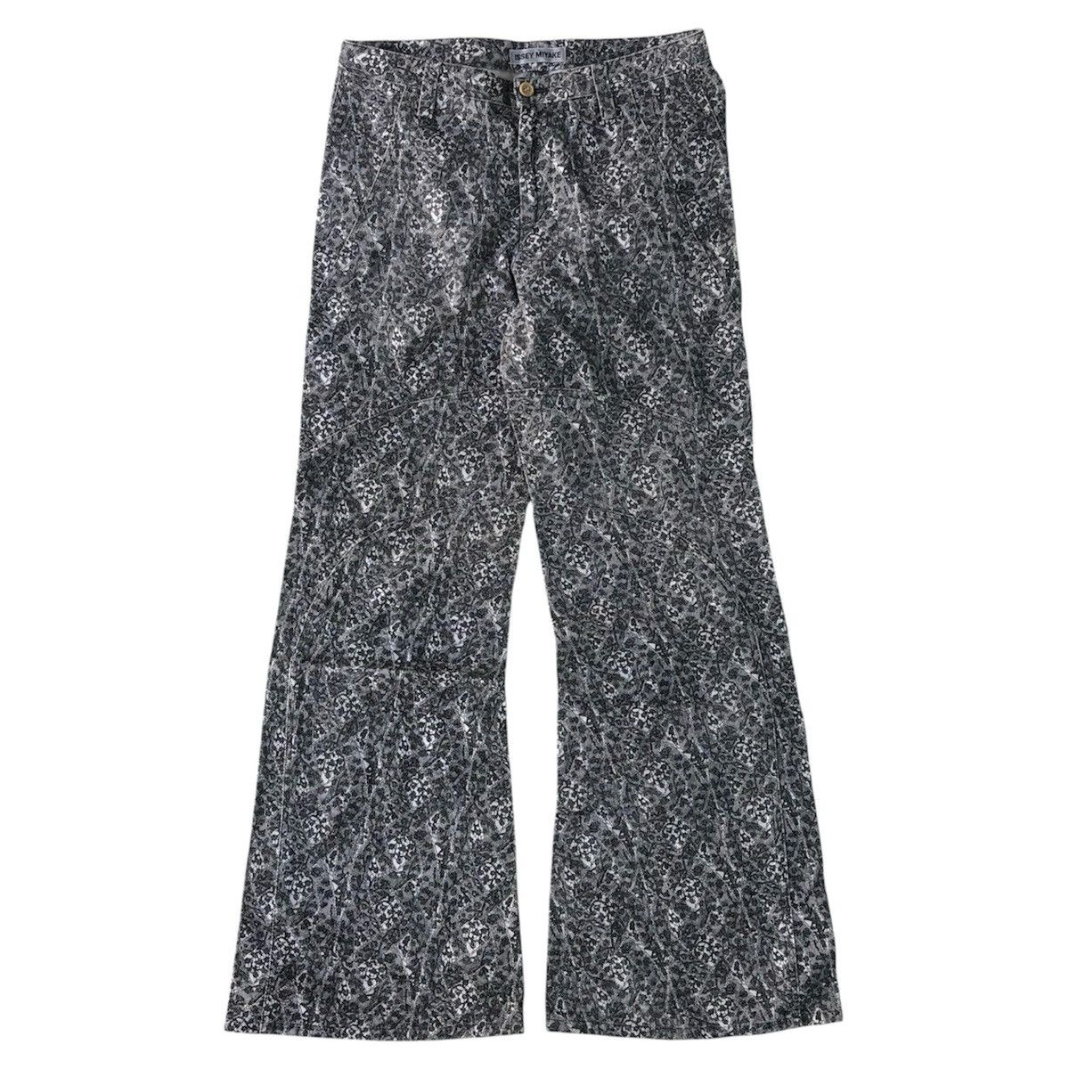 Issey Miyake Vintage 90s Issey Miyake Pattern Bootcut Flare Pants Size US 30 / EU 46 - 1 Thumbnail