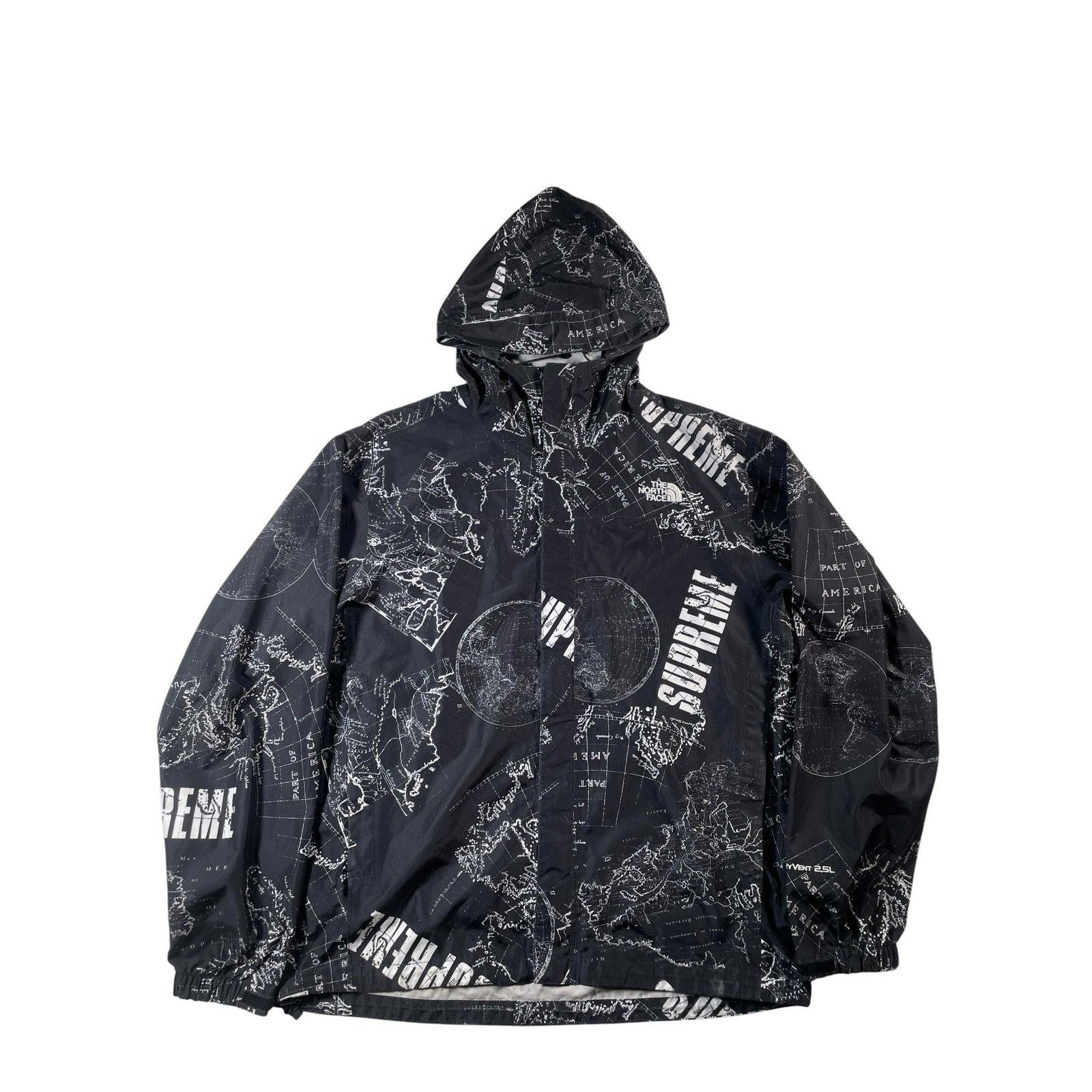 Supreme Supreme 'TNF Maps' Black Windbreaker Size L / US 10 / IT 46 - 1 Thumbnail