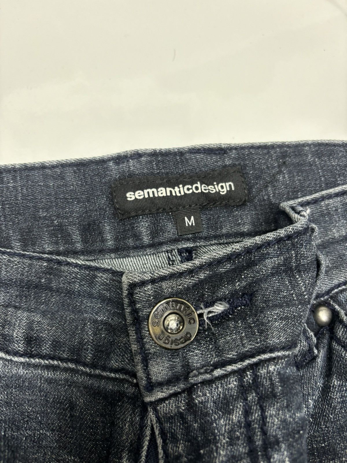 If Six Was Nine VINTAGE SEMANTIC DESIGN MULTI POCKET PUNK DISTRESS DENIM Size US 32 / EU 48 - 9 Thumbnail