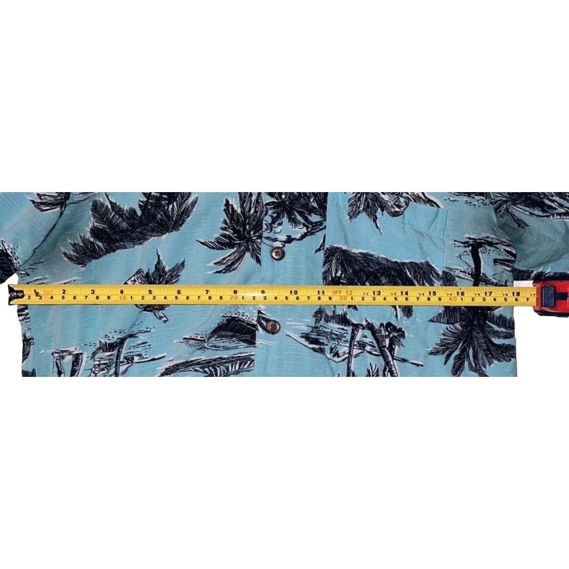 George Hawaiian Shirt Ocean Breeze Blue Palm Trees Button Front Size US S / EU 44-46 / 1 - 5 Thumbnail