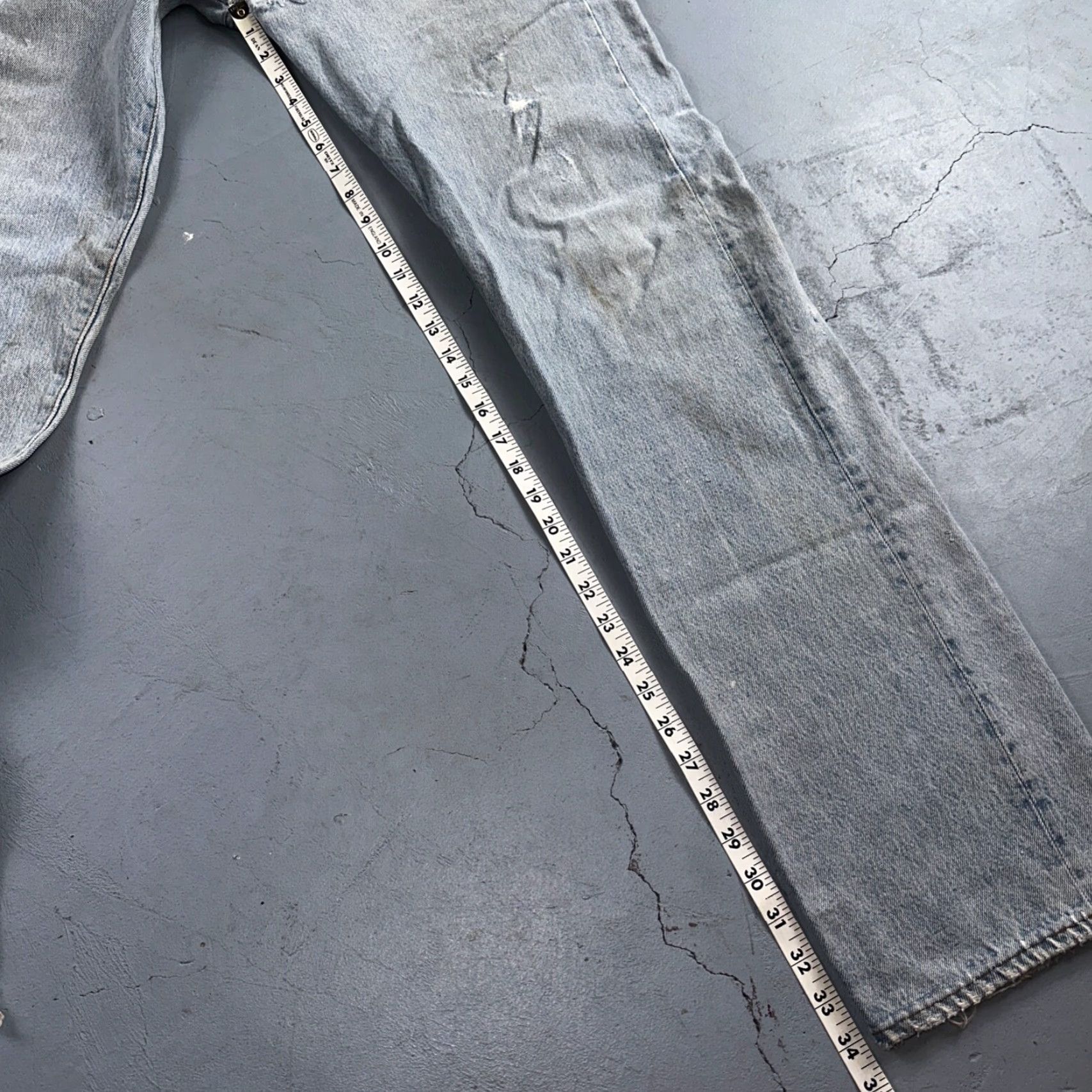 Levi's VINTAGE Levi's 501 Jeans Straight 34x36 Blue Light Wash 80s USA Mens Size US 34 / EU 50 - 5 Thumbnail