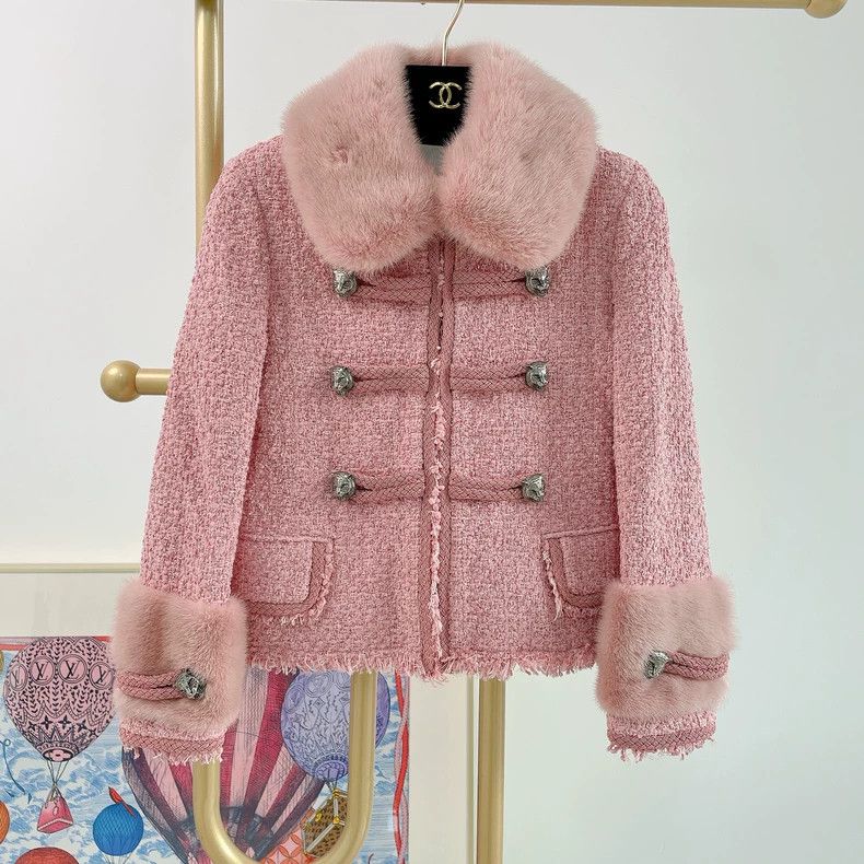 Gucci Gucci Pink tweed wool collar jacket 2504-Nextarrow Size XS / US 0-2 / IT 36-38 - 1 Thumbnail