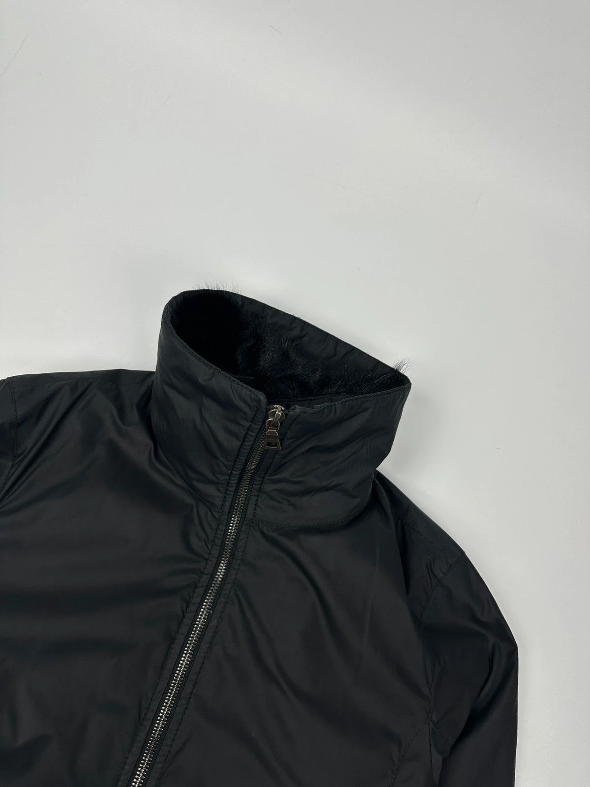 Prada Prada Sport FW2002 Black Nylon & Fur 2In1 Jacket Size S / US 4 / IT 40 - 6 Thumbnail
