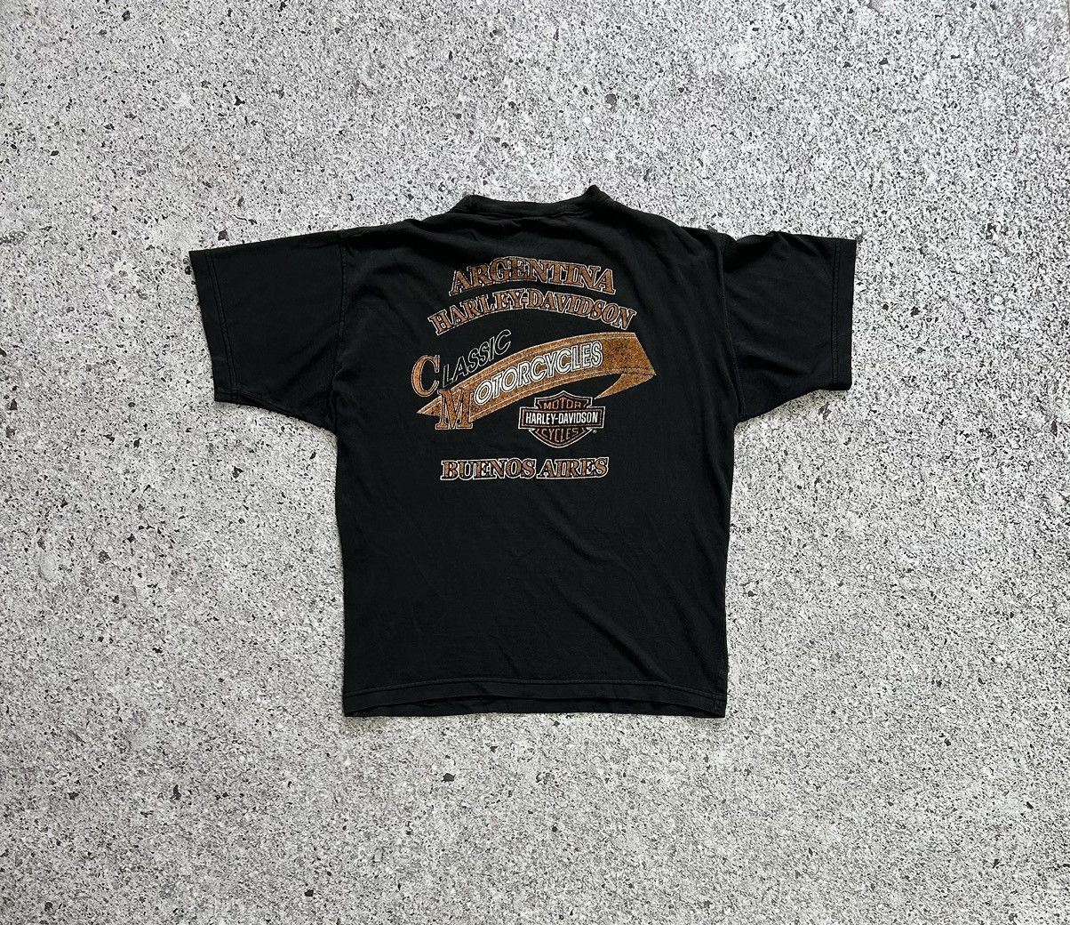 Band Tees × Harley Davidson × Vintage Vintage 2008 Harley Davidson Argentina Buenos Aires Tee Size US XXL / EU 58 / 5 - 6 Thumbnail
