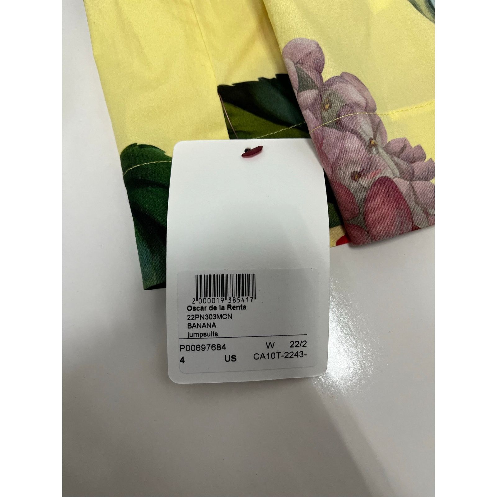 Oscar De La Renta NWT Oscar de la Renta FloralCotton Blend Jumpsuit Size 27" / US 4 / IT 40 - 10 Thumbnail