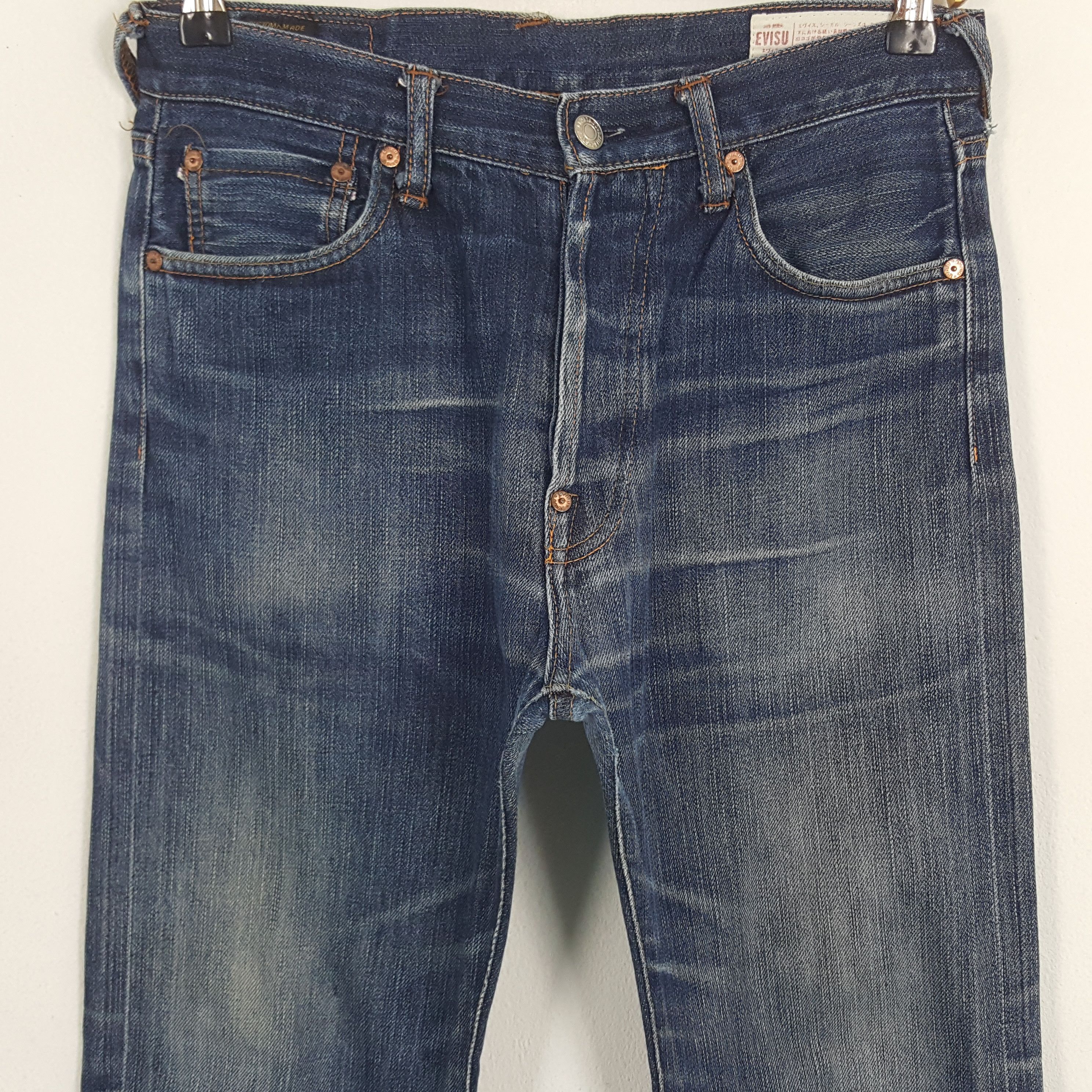 Japanese Brand × Vintage Vintage Evisu Japanese Brand Daicock Custom Denim Jeans Size US 29 - 4 Thumbnail