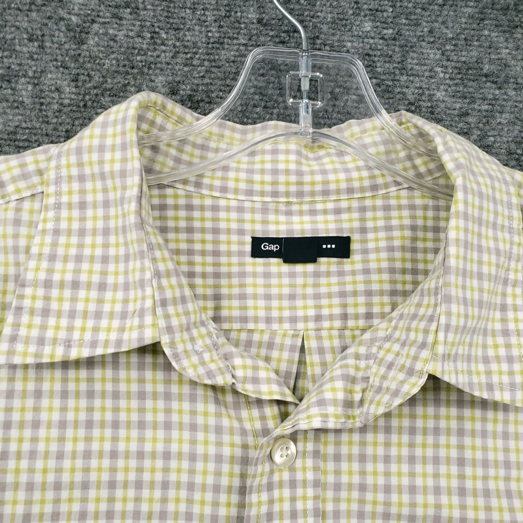 Gap Gap Shirt Mens L Large Yellow Check Button-Up Collared Dress Casual Long Sleeves Size US L / EU 52-54 / 3 - 5 Thumbnail