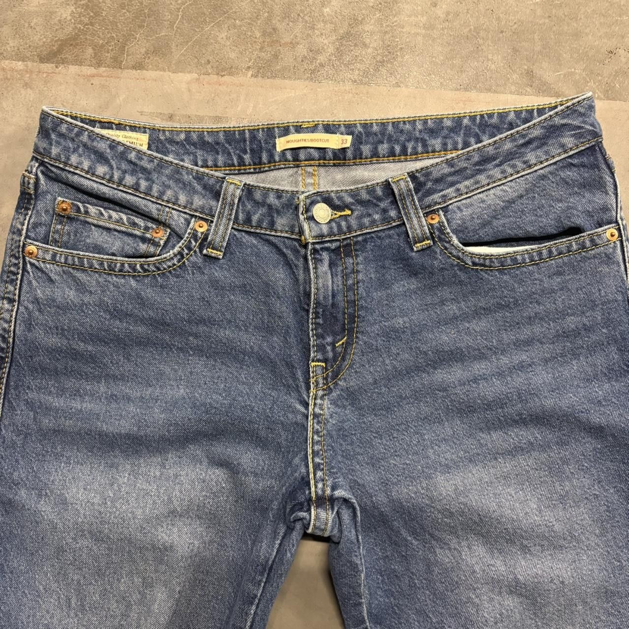Vintage Crazy Vintage Y2K/2000s Flared Wideleg Bootcut Medium Blue Wash Denim Jeans! Size US 36 / EU 52 - 4 Thumbnail