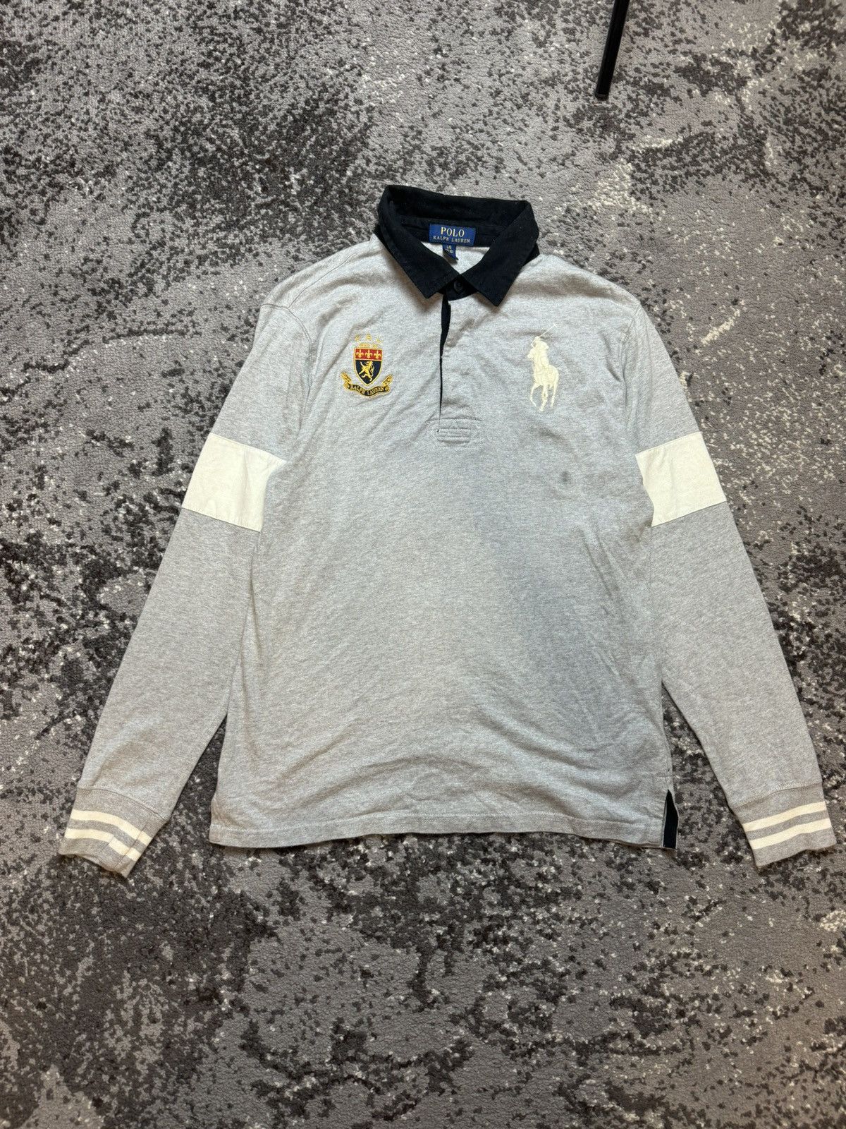 Polo Ralph Lauren × Vintage Y2K Polo Ralph Lauren Embroidered Keef Rap 1/4 Longsleeve Size US S / EU 44-46 / 1 - 1 Thumbnail