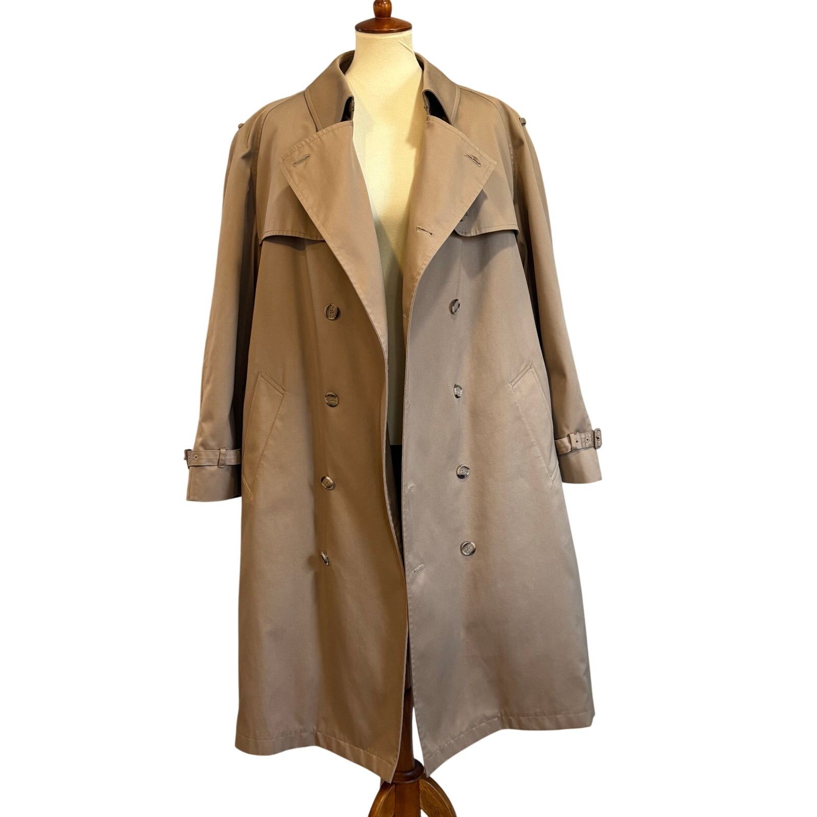 Misty Harbor VTG Heavy Beige Trench Coat Removable Down Liner, Size 46R Size US XXL / EU 58 / 5 - 2 Thumbnail