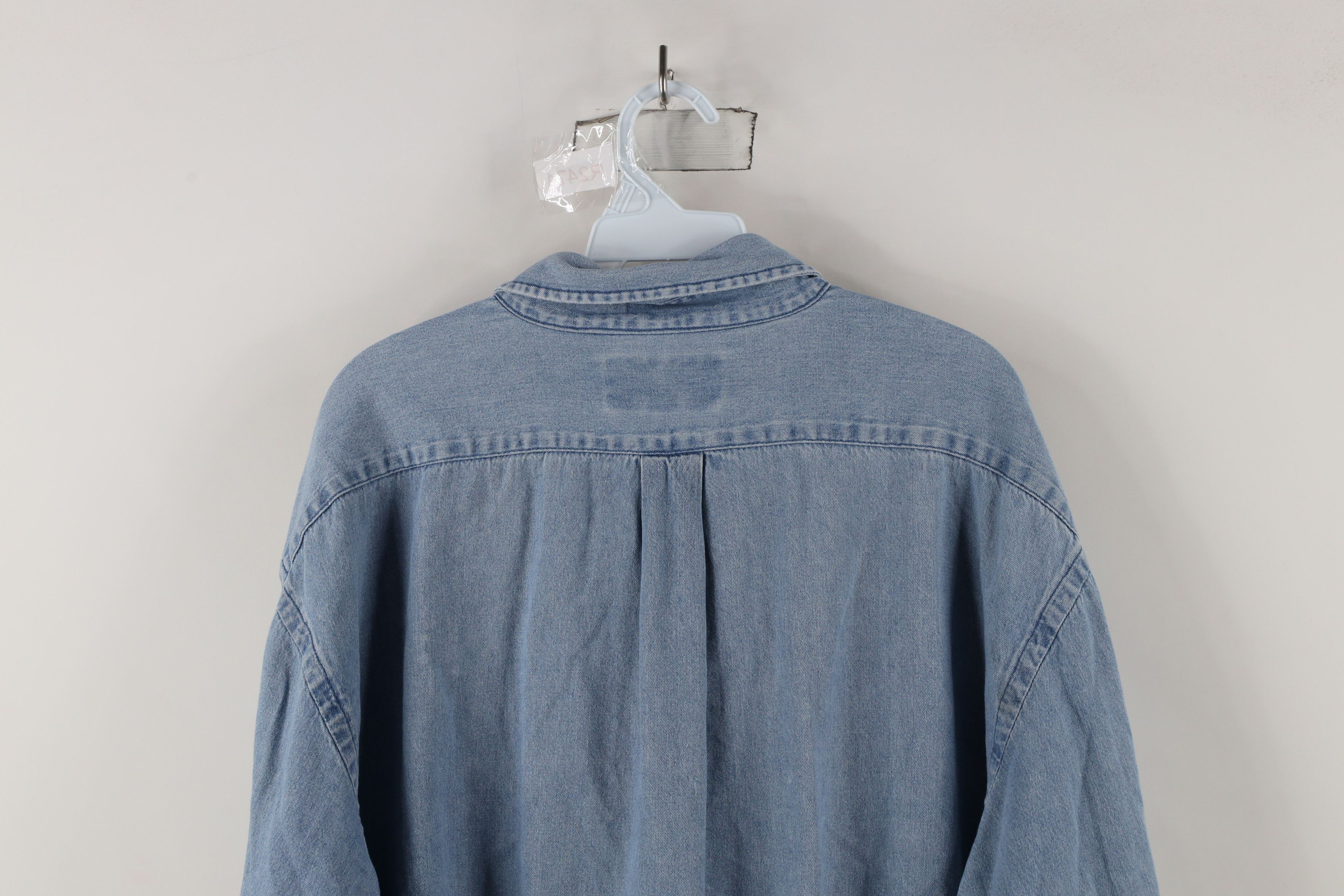 Vintage Vintage 90s Streetwear Denim Jean Button Down Shirt Blue Size US XL / EU 56 / 4 - 15 Thumbnail
