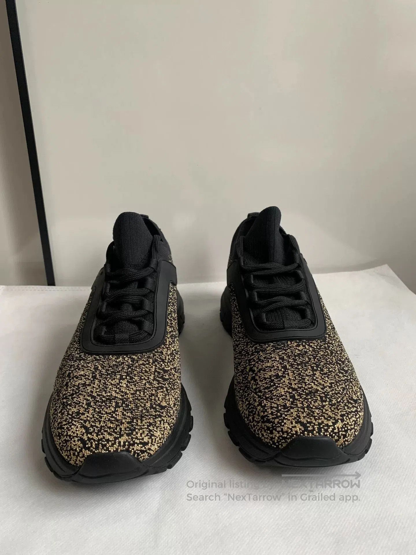 Prada Prada Black Gold Woven Low. Size US 9.5 / EU 42-43 - 1 Thumbnail