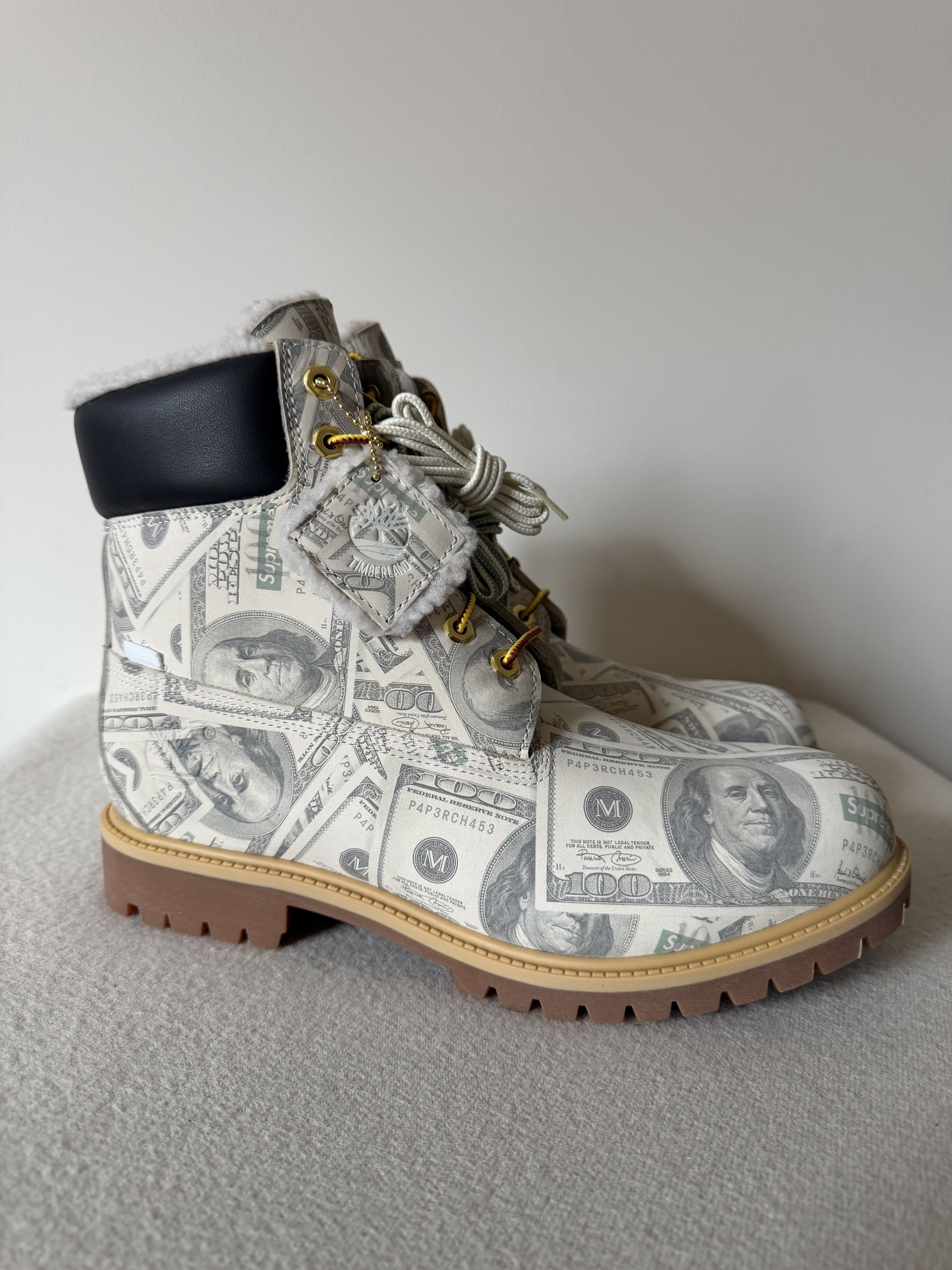 Supreme × Timberland Supreme MM6 Maison Marigela Timberland 6" Boots Money Size US 11 / EU 44 - 1 Thumbnail
