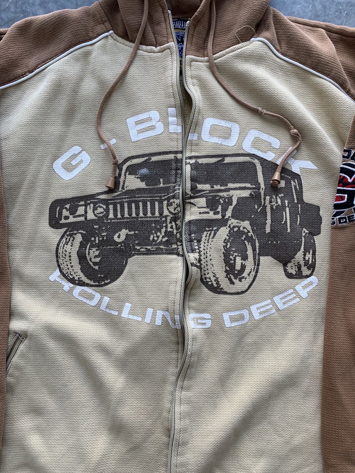 Vintage Crazy Vintage Y2K GBlock Zip Up Hoodie Size US XXL / EU 58 / 5 - 2 Thumbnail