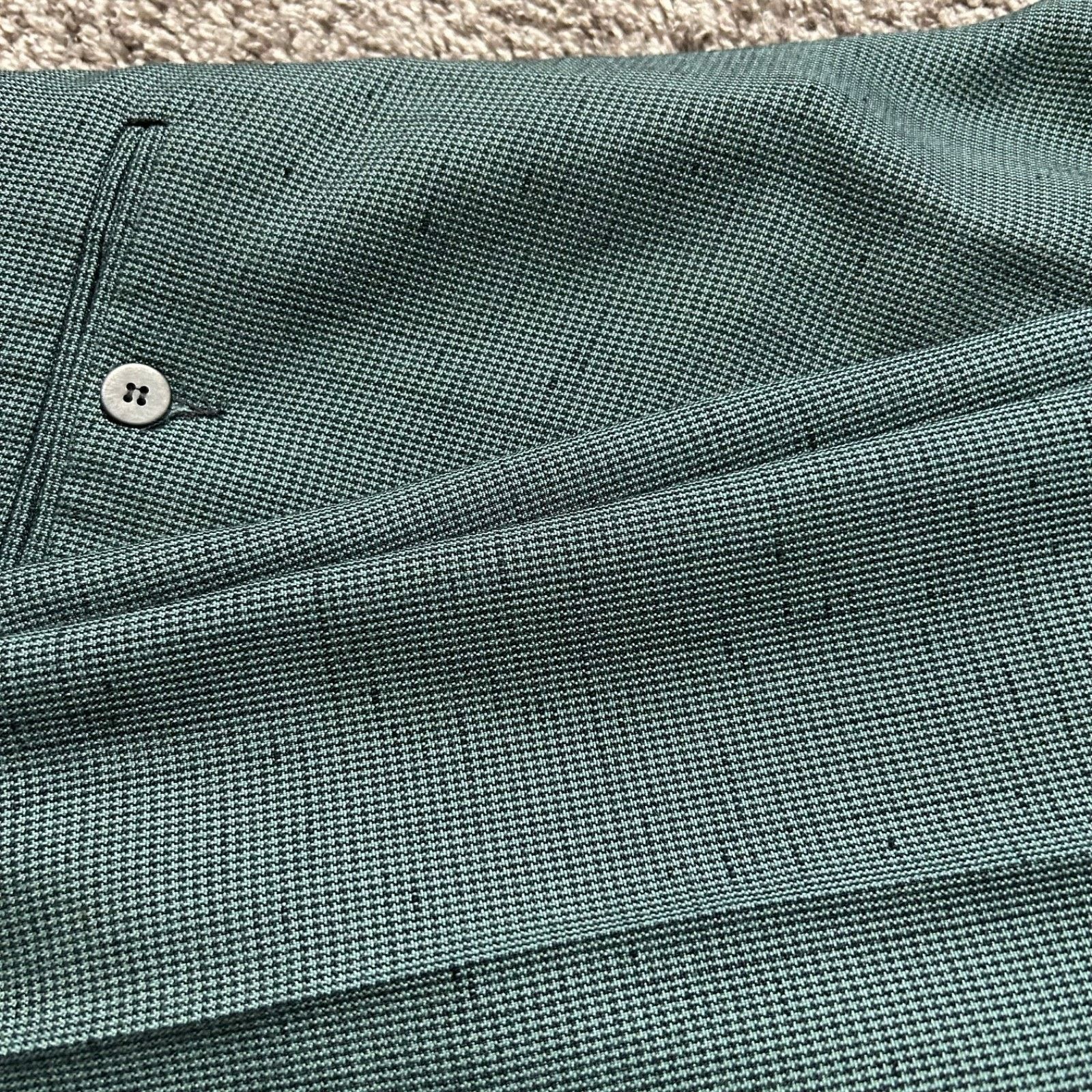 Vintage Vintage 70s Houndstooth Pants Polyester Dark Green 30x29 Size US 30 / EU 46 - 12 Thumbnail