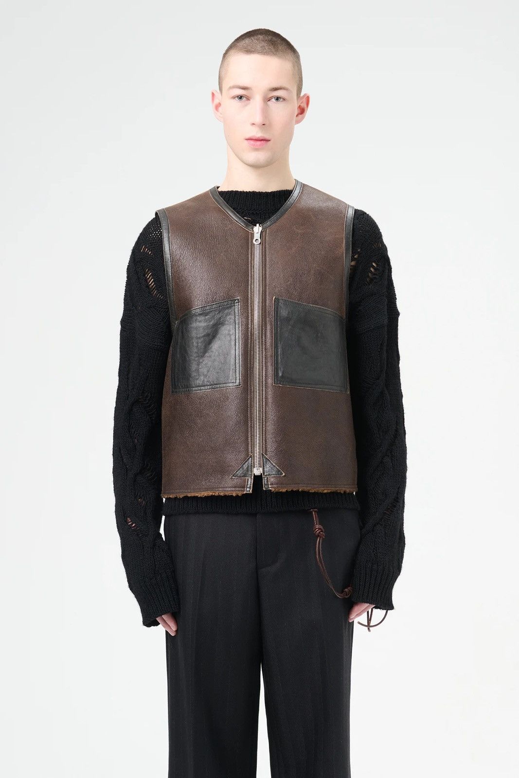 Our Legacy OUR LEGACY REVERSIBLE SHEARLING VEST, Rustic Grain Brown Size US S / EU 44-46 / 1 - 2 Thumbnail