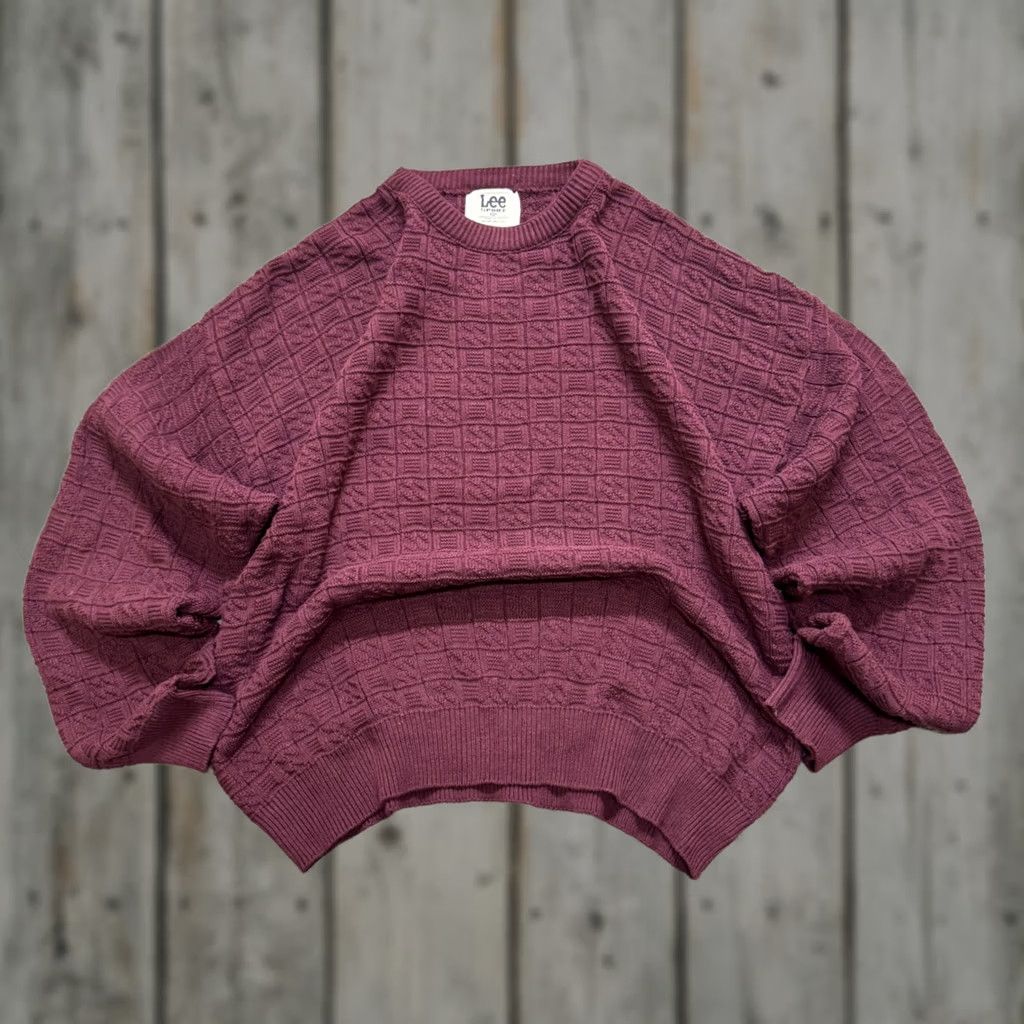 Vintage VINTAGE Lee Sport Sweater Mens XL Maroon 90s Y2K Made In USA Patterned Sweatshirt Regular Big Boy? Size US XL / EU 56 / 4 - 1 Thumbnail