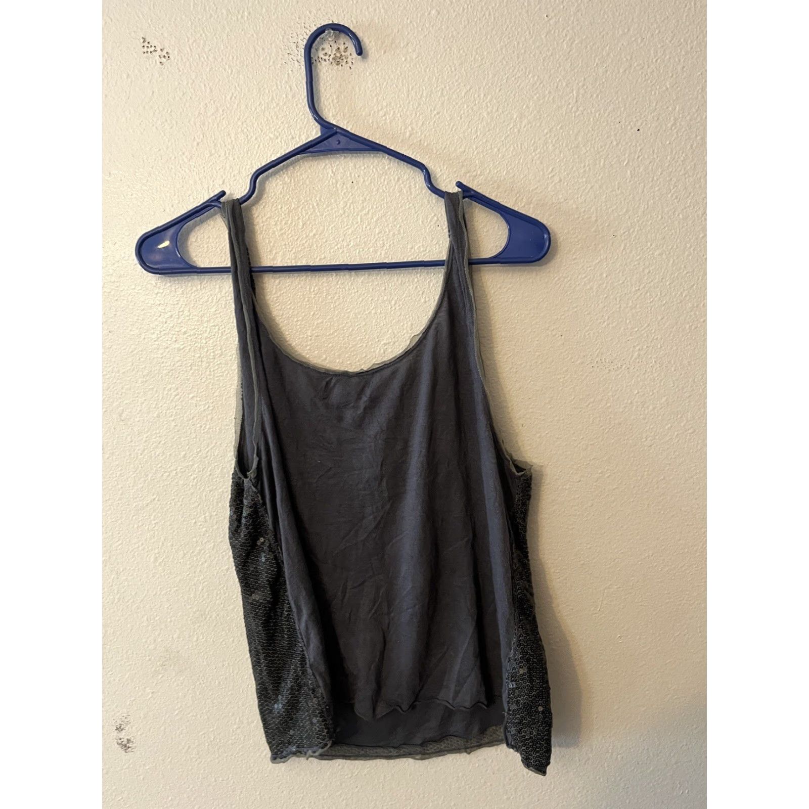 American Eagle Outfitters Womens XL Sequins Tank Top Gray American Eagle Tank Top Size XL / US 12-14 / IT 48-50 - 3 Thumbnail