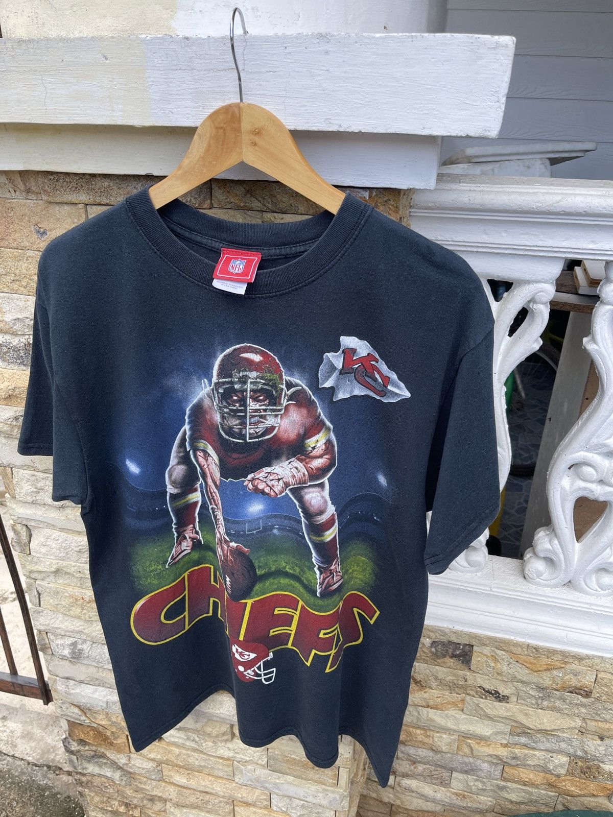 NFL Rare🔥Vintage Kansas City CHIEFS T Shirt Size US L / EU 52-54 / 3 - 4 Thumbnail