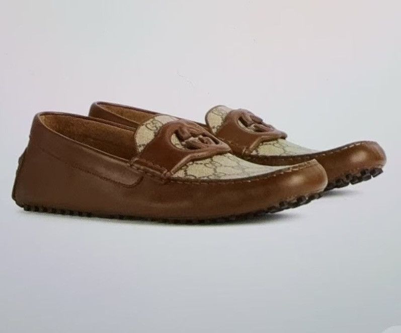 Gucci Gucci GG Logo Interlocking G Driving Loafer Size US 10.5 / EU 43-44 - 2 Thumbnail