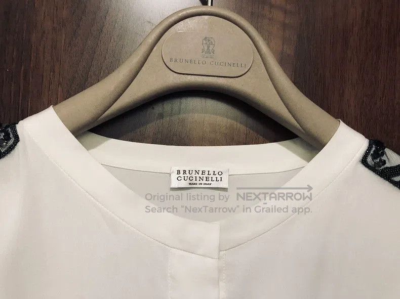 Brunello Cucinelli brunello cucinelli Beaded Crystal Blouse Size XL / US 12-14 / IT 48-50 - 8 Thumbnail
