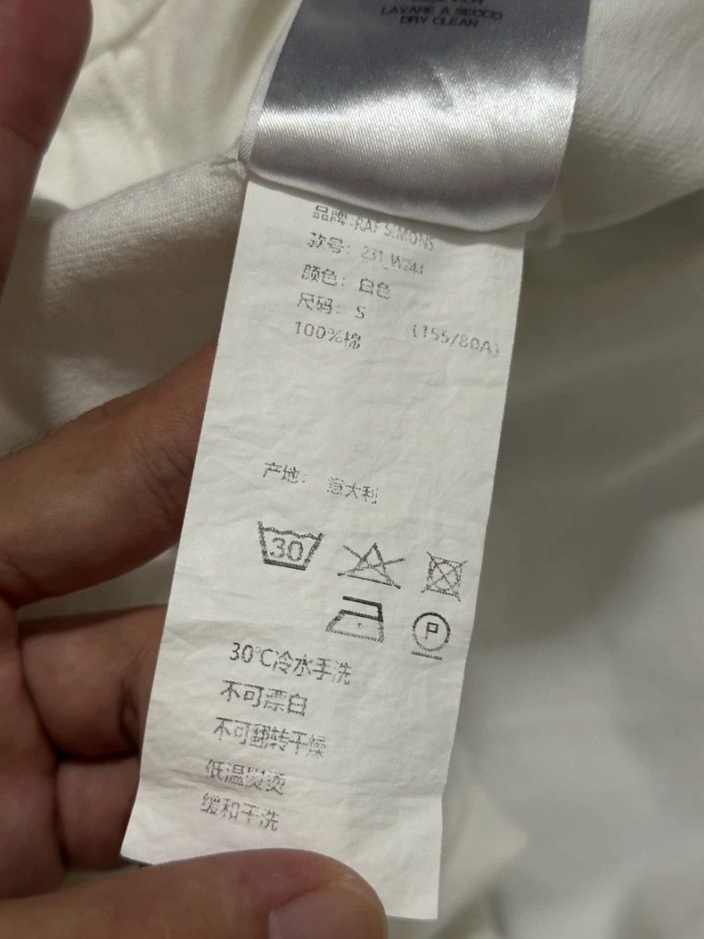 Raf simons 23ss silhouette white shirt