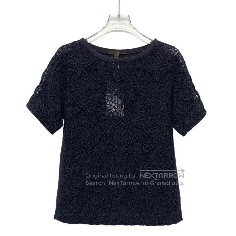 Louis Vuitton Louis Vuitton Black openwork presbyopic knit cotton round Size XXS / US 00 / IT 34 - 1 Thumbnail