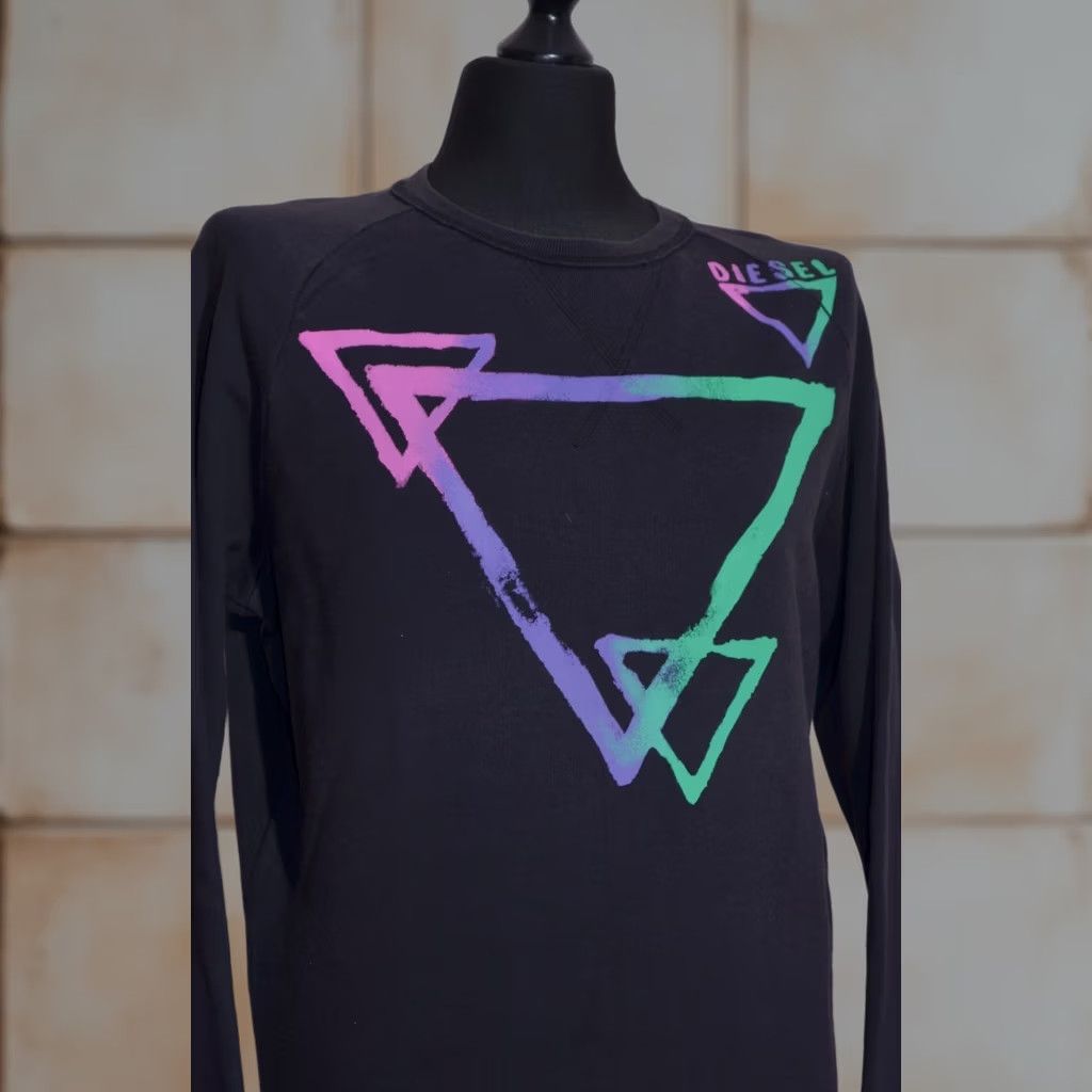 Diesel Diesel Sweatshirt Crewneck Black Neon Triangle Logo Graphic Pullover L Men’s XL? Size US L / EU 52-54 / 3 - 1 Thumbnail