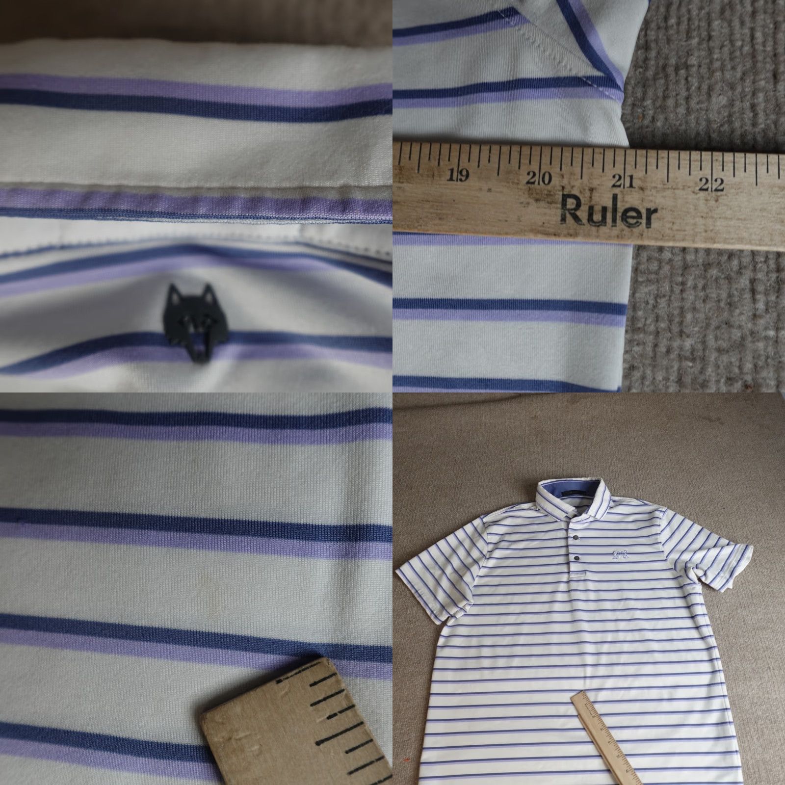 Vintage Greyson Polo Shirt Medium White Striped Embroidered National Golf Links Polo Mens M White Golf 90s? Size US M / EU 48-50 / 2 - 8 Thumbnail
