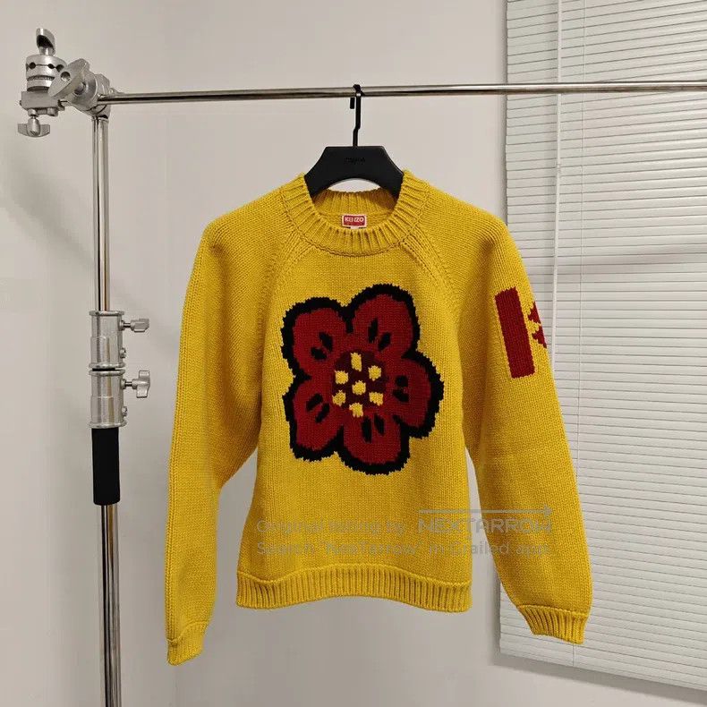 Kenzo Kenzo Yellow Knit Sweater Size M / US 6-8 / IT 42-44 - 1 Thumbnail