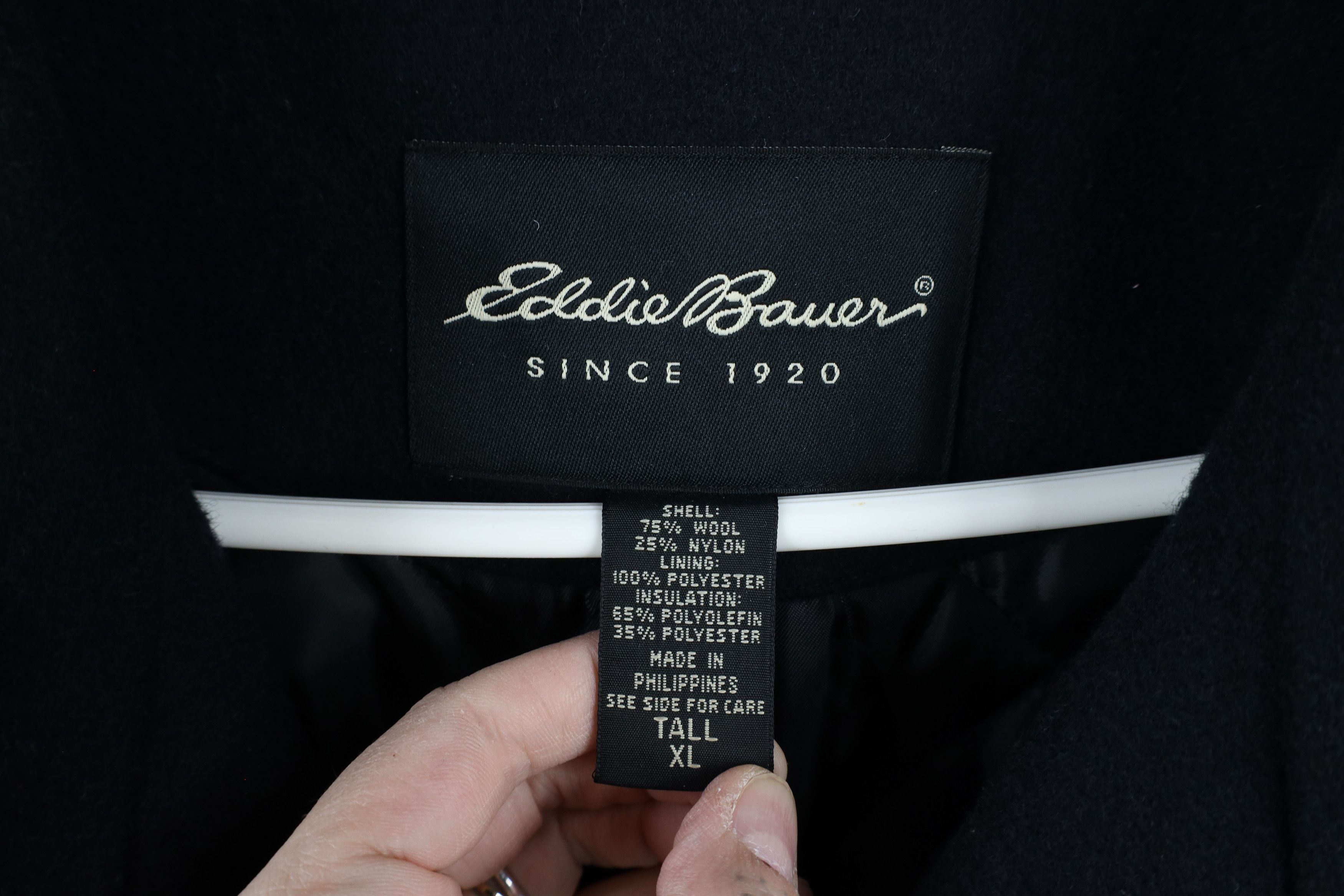 Eddie Bauer × Vintage Vintage Eddie Bauer Double Breasted Wool Peacoat Navy Blue Size US XL / EU 56 / 4 - 7 Thumbnail