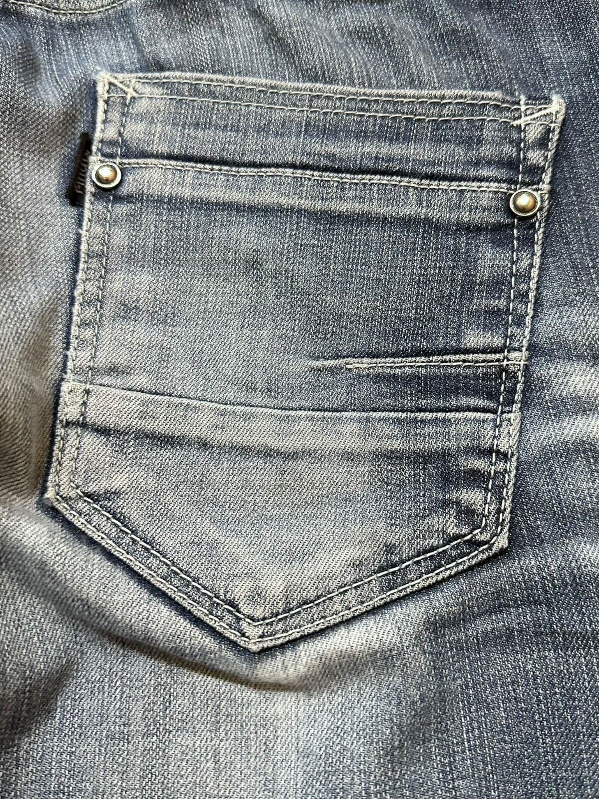 Los Angeles Apparel Vintage Andre Malraur Faded Whiskers Grunge Denim Size US 32 / EU 48 - 6 Thumbnail
