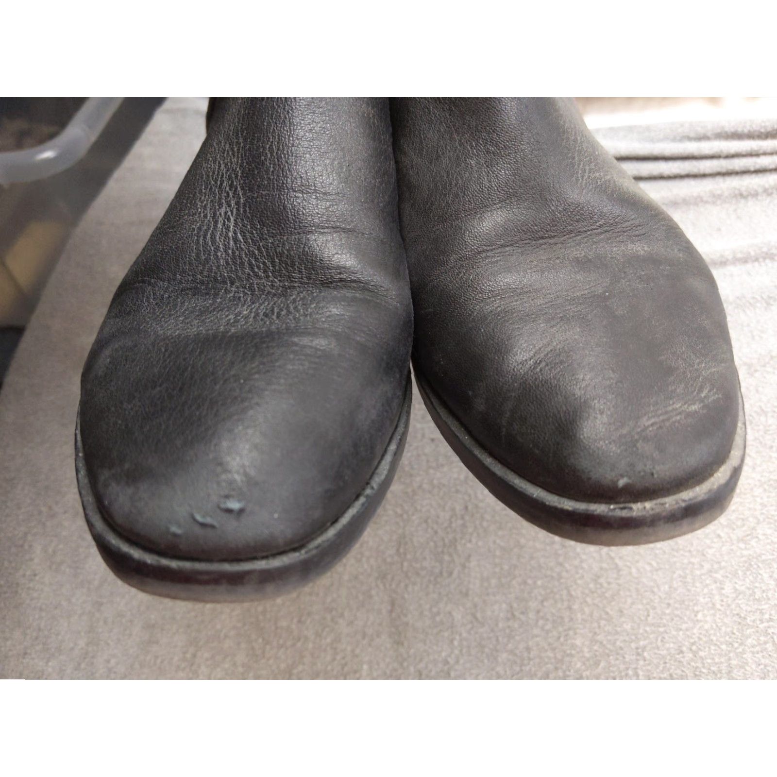 Dolce Vita Dolce Vita Tavin Boots Womens 9.5 Black Leather Ankle Zip Low Heel Booties Size US 10 / IT 40 - 3 Thumbnail