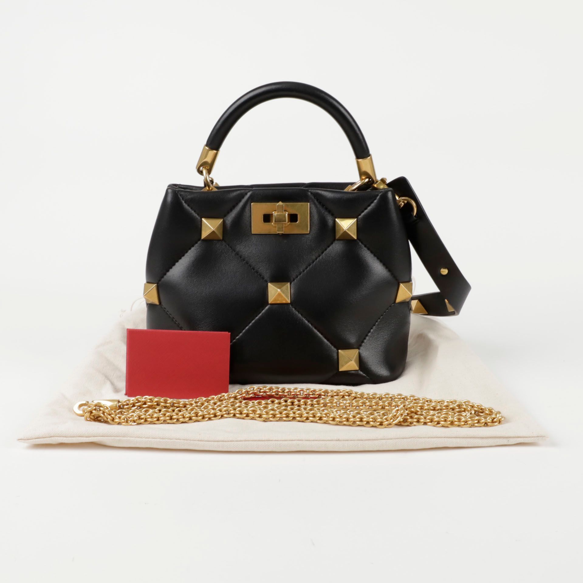 Valentino Roman Stud Small Top Handle Tote Shoulder Bag Size ONE SIZE - 1 Thumbnail
