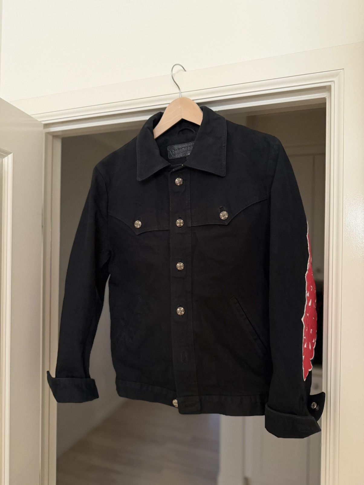 Chrome Hearts Western Denim Jacket w/ Floral Cross Size US S / EU 44-46 / 1 - 2 Thumbnail