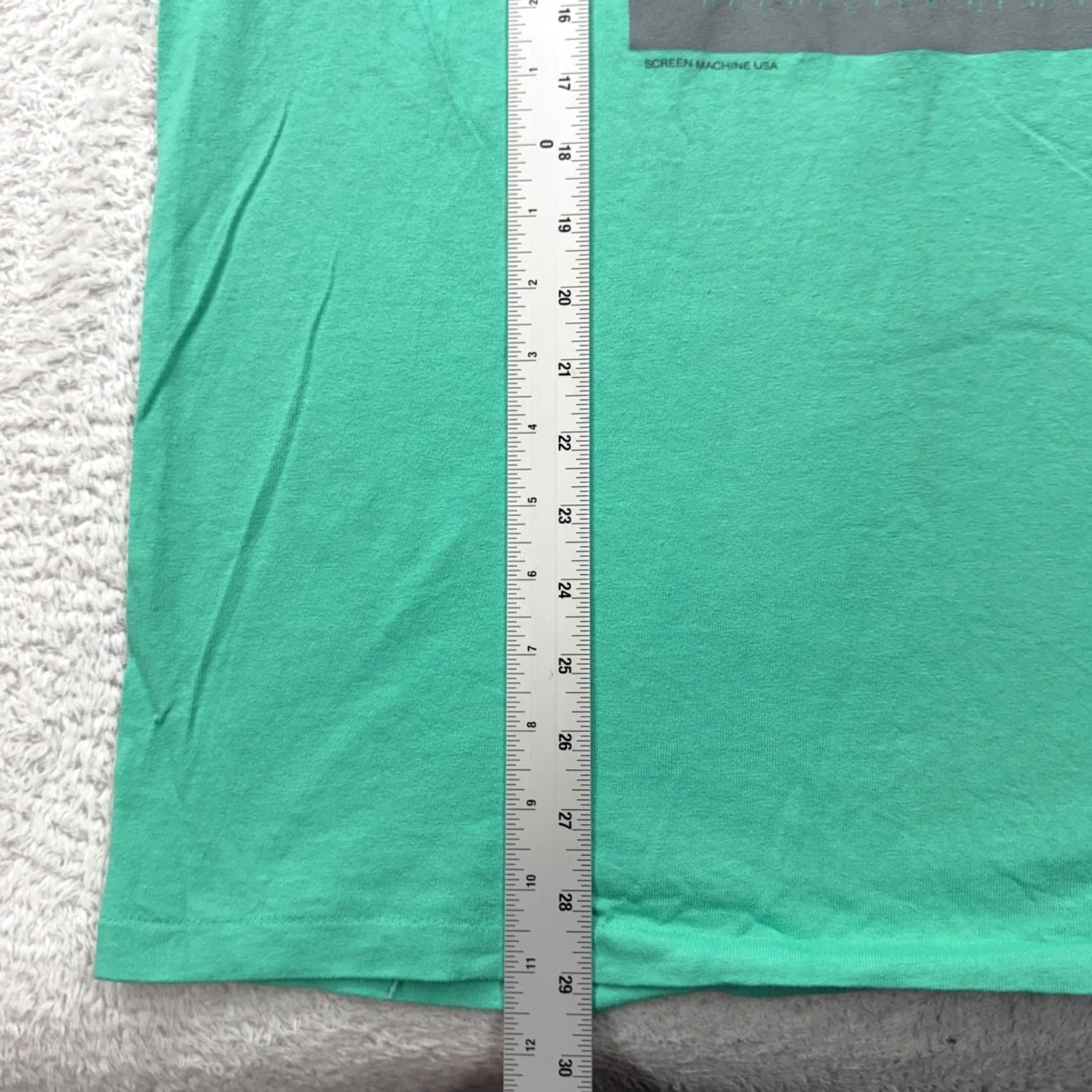Anvil VINTAGE Anvil T-Shirt Graphic Tee 1985 Let It Snow Rabbits XL Teal Green Made in USA Mens Short Sleeve 100% Cotton Vintage 80s Retro Art Deco Size US XL / EU 56 / 4 - 5 Thumbnail