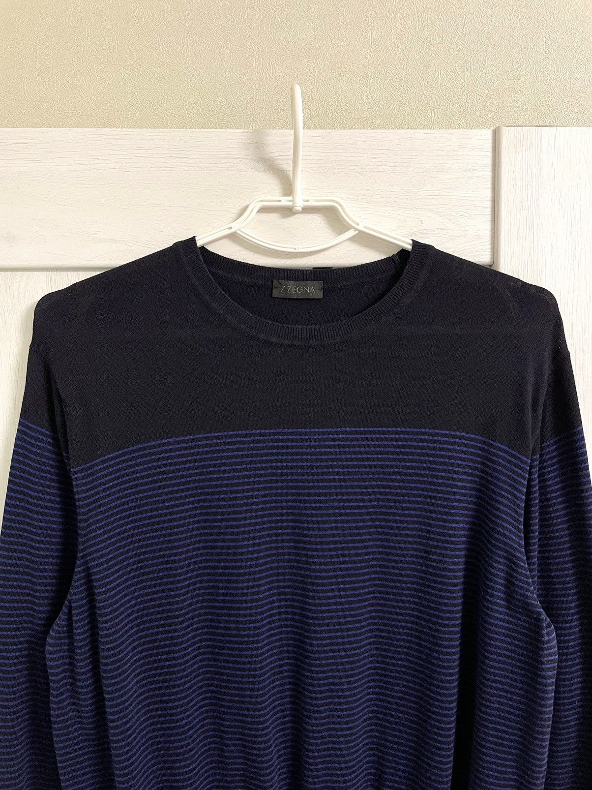 Ermenegildo Zegna Z Zegna Ermenegildo Striped Cotton Sweater Pullover Size US L / EU 52-54 / 3 - 3 Thumbnail