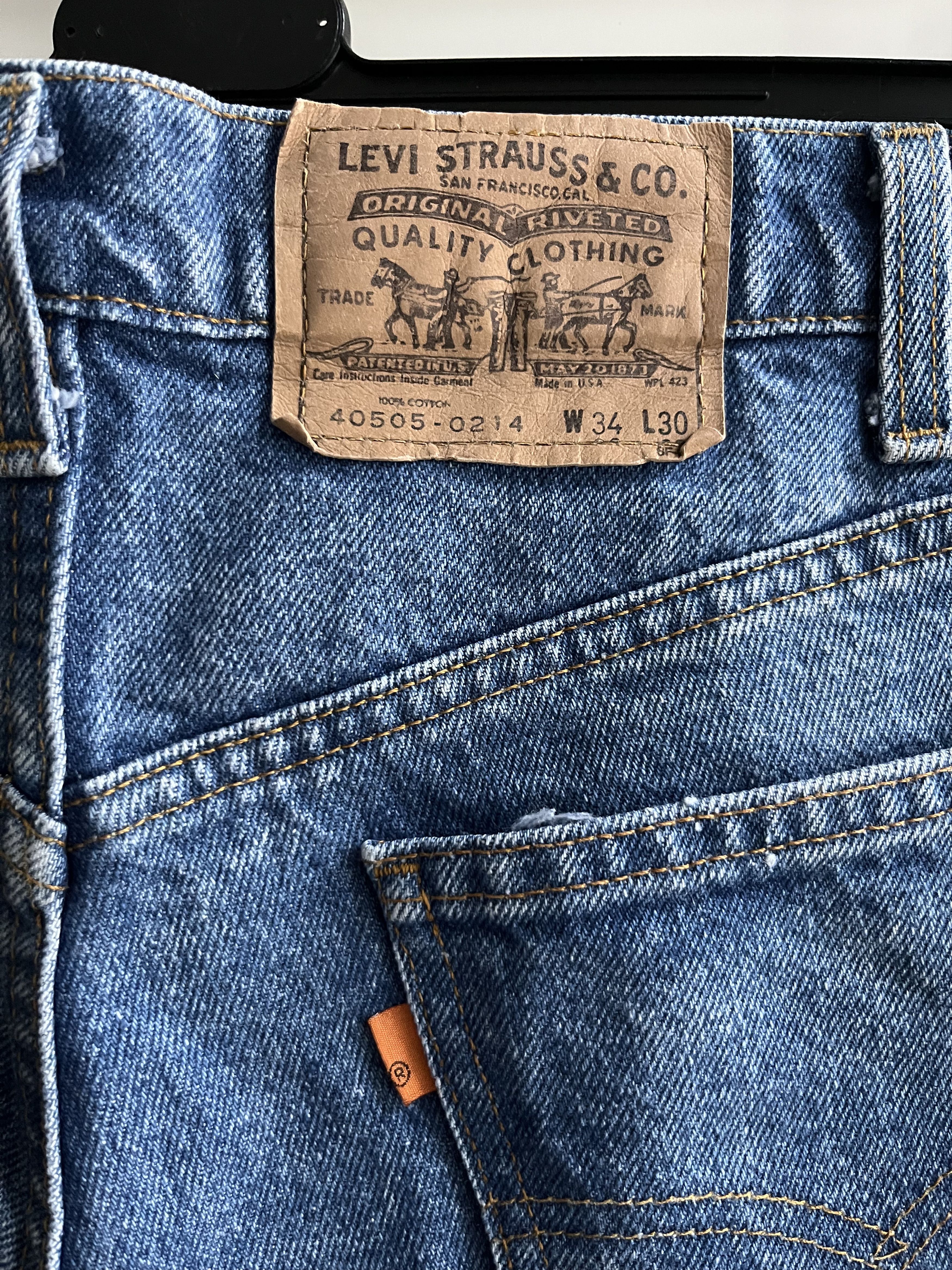 Levi's Vintage Levis 505 Jeans, Made In USA, W34 (=W32 heute), L30 Size US 34 / EU 50 - 3 Thumbnail