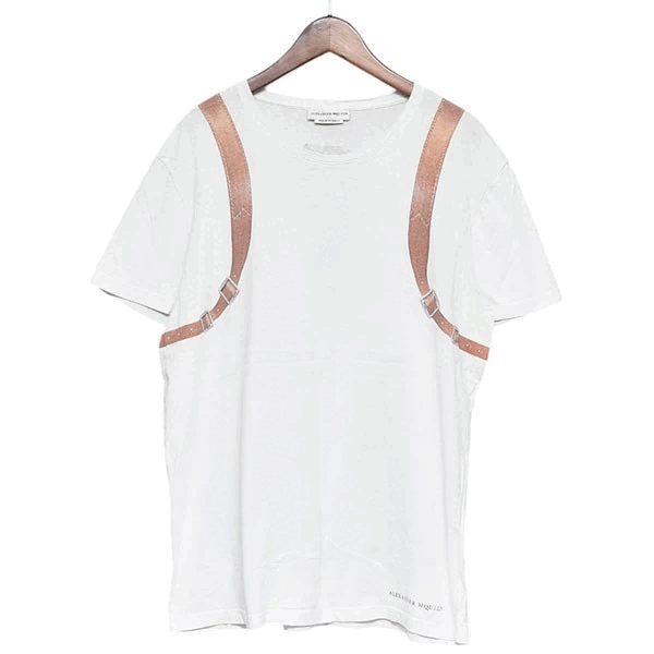 Alexander McQueen Trompe-l'œil Backpack Tee Size US L / EU 52-54 / 3 - 1 Thumbnail