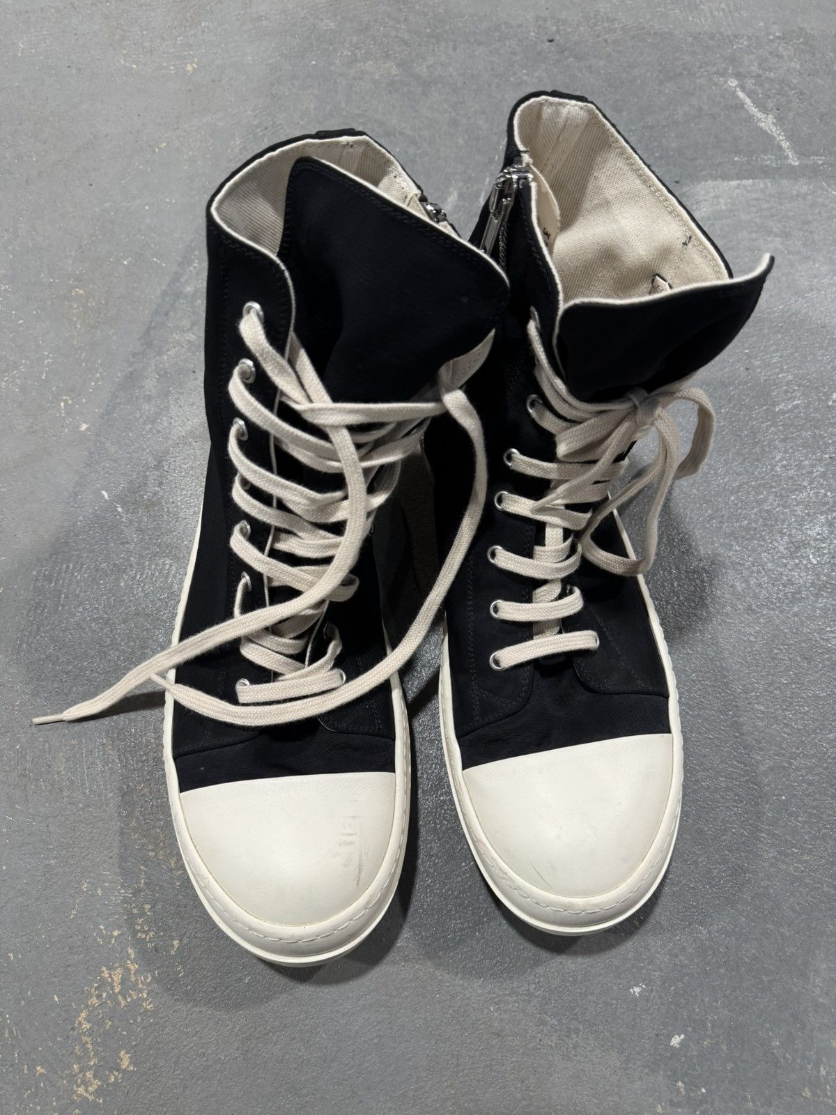 Rick Owens Rick Owens Darkshadow ramones hightop nylon Size US 11 / EU 44 - 2 Thumbnail