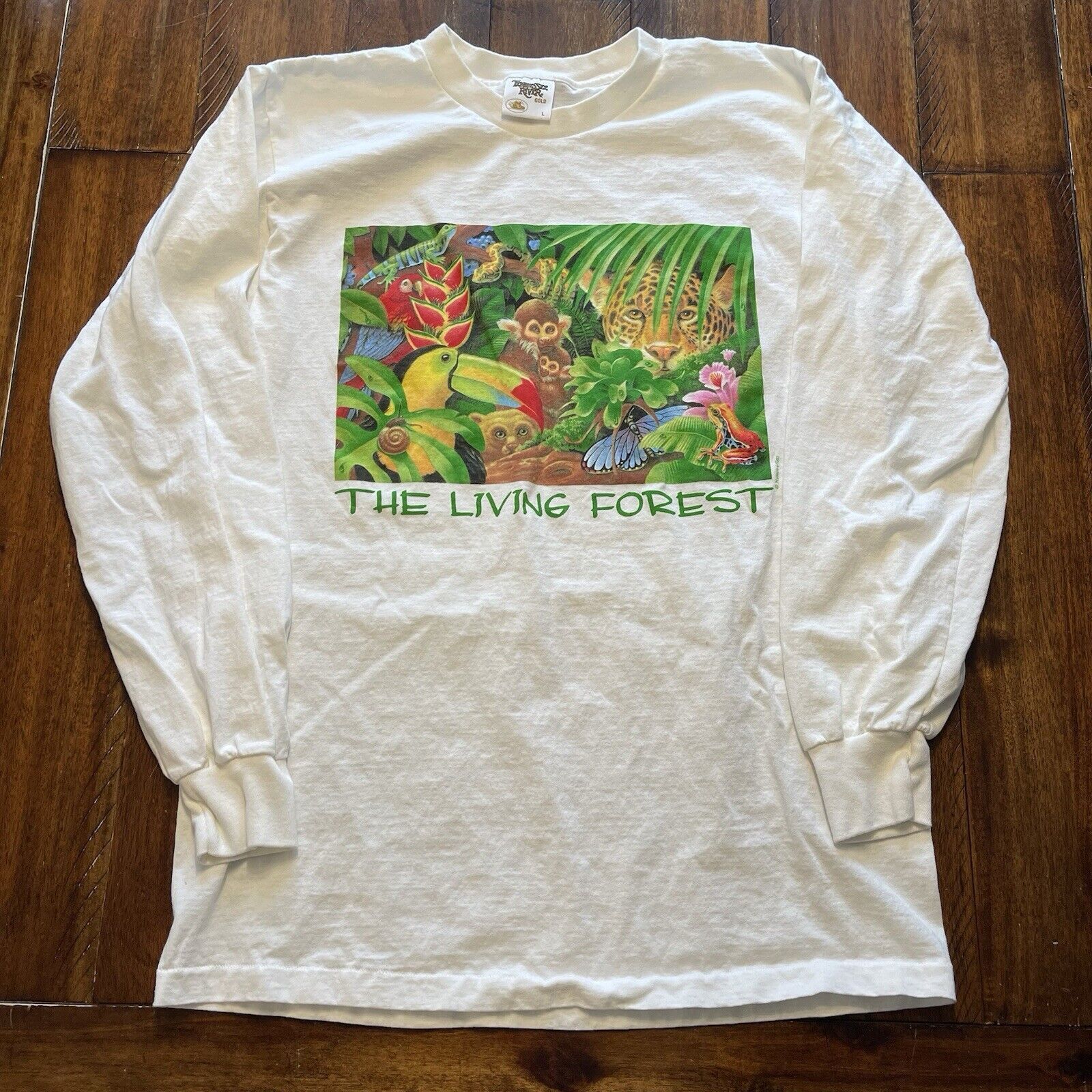 Vintage Vtg 90’s The Living Forest shirt Long Sleeve Tennessee River Size US L / EU 52-54 / 3 - 2 Thumbnail
