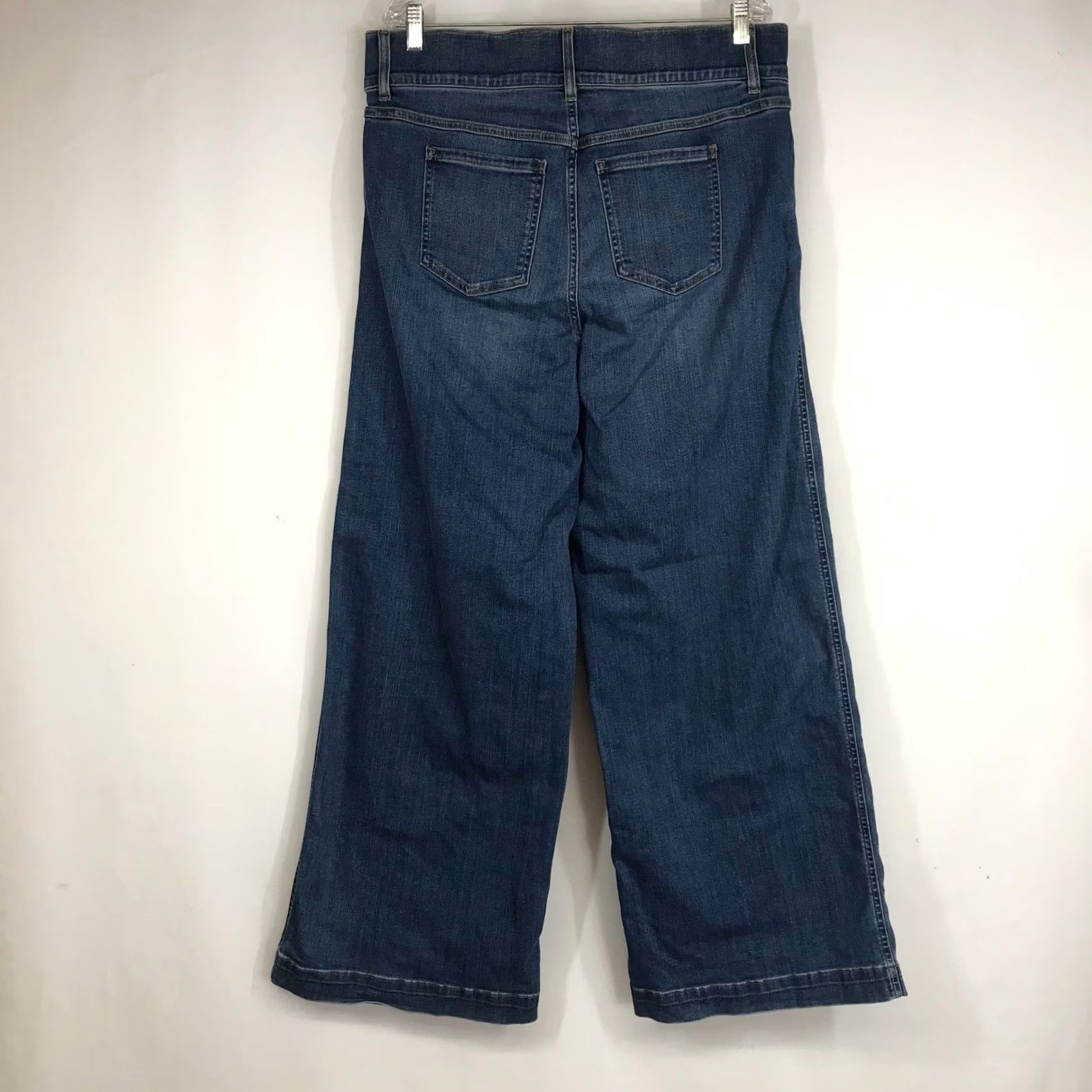 Spanx Spanx Wide Leg Pintuck Jeans Medium Wash Blue Pull On 1X Tall Plus Size Shaping Stretch Pockets High Rise Vintage? No Size 40" / US 18 - 4 Thumbnail