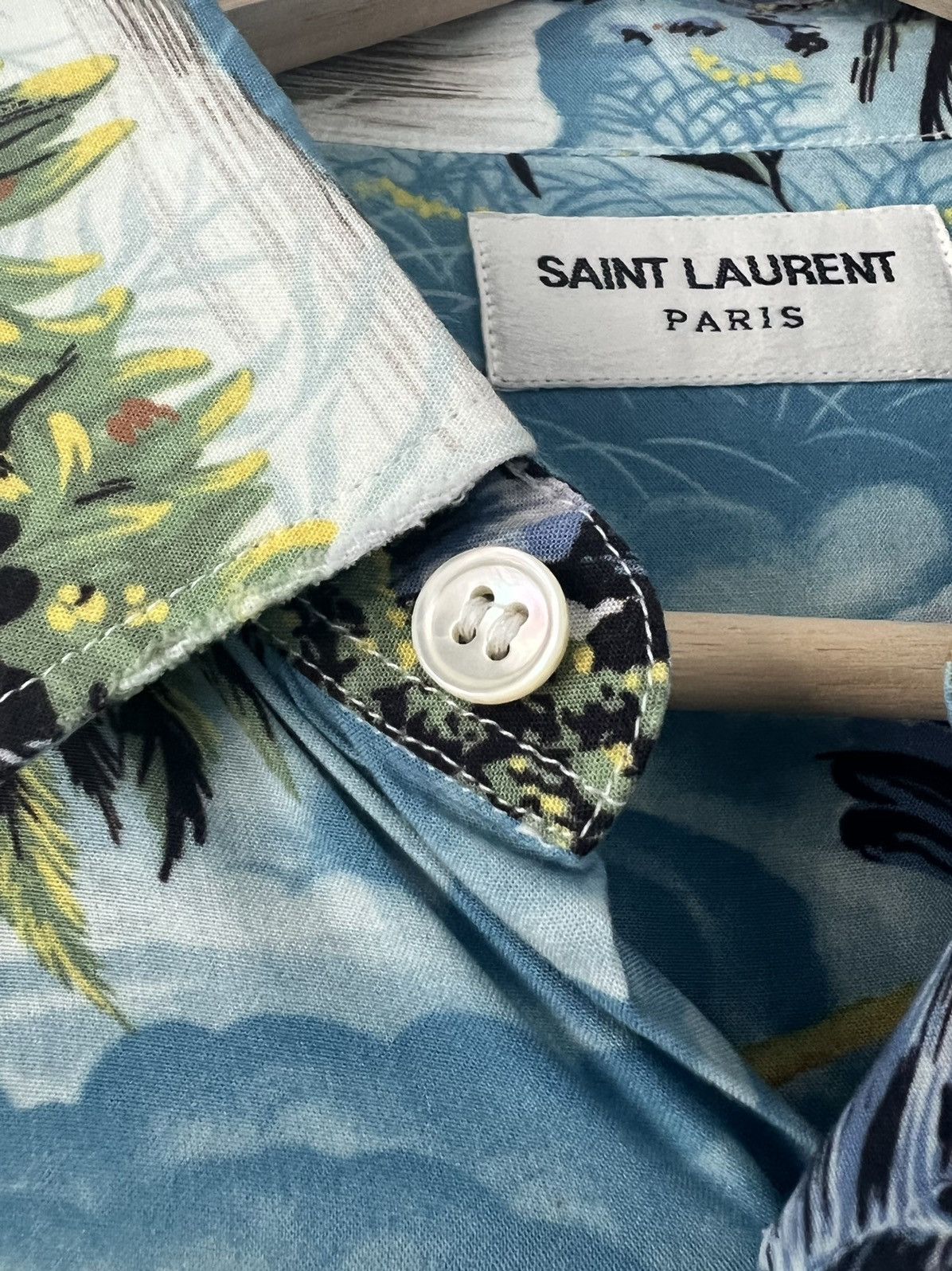 Hedi Slimane × Saint Laurent Paris (BNWT) 16SS Raw Hem Hawaiian Shirts Size US M / EU 48-50 / 2 - 4 Thumbnail