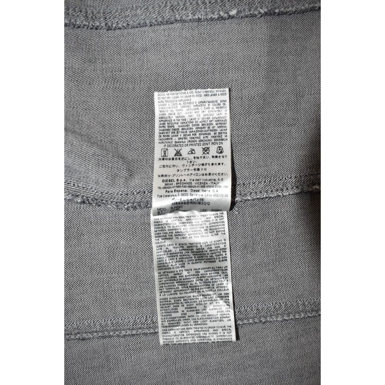 Diesel A7 NEW DIESEL Slim Tailored Gray Denim Jacket Size XS Size XS / US 0-2 / IT 36-38 - 8 Thumbnail