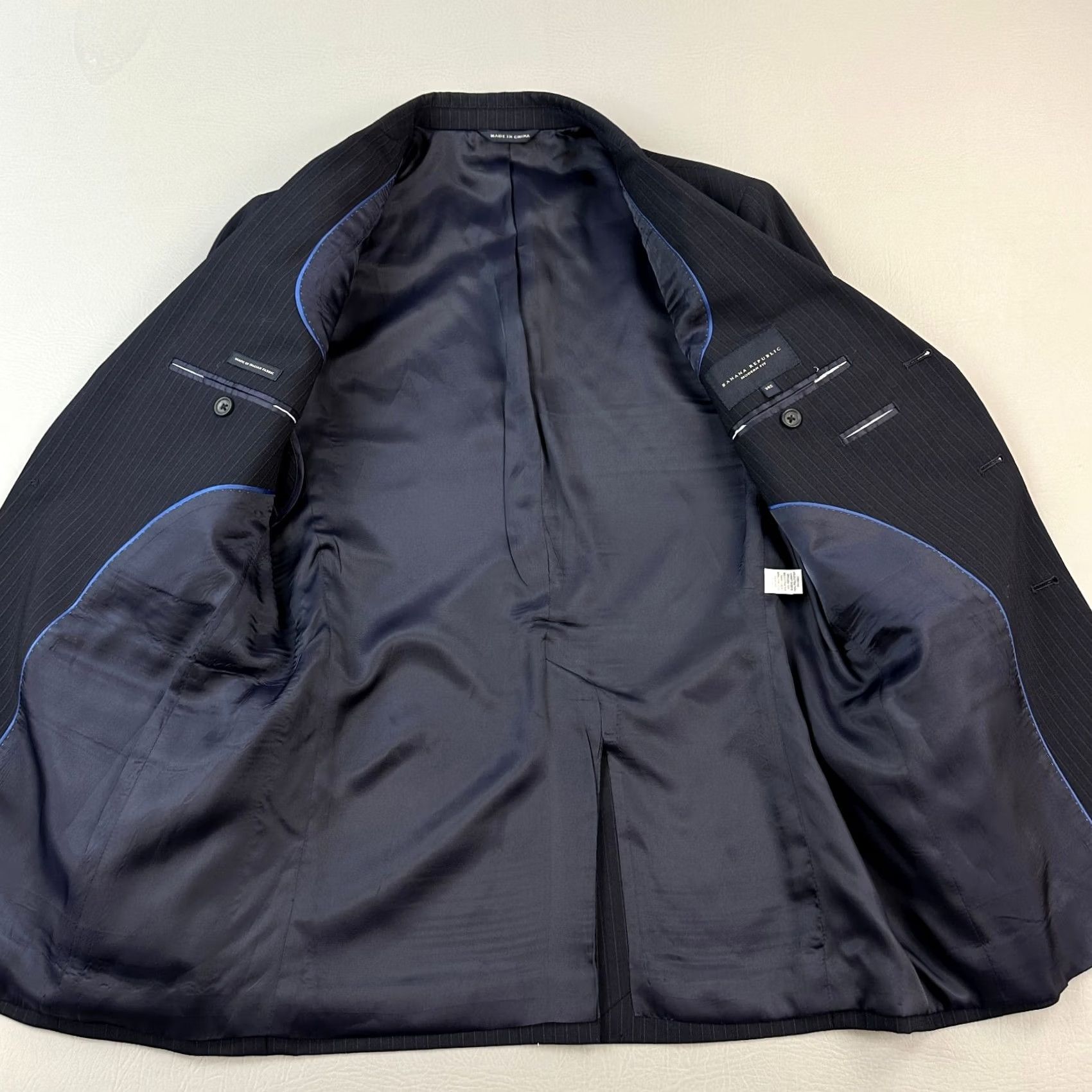 Banana Republic Banana Republic Blazer Mens 38S Navy Pinstripe Wool Modern Fit Sport Jacket Shirt Size 38R - 6 Thumbnail