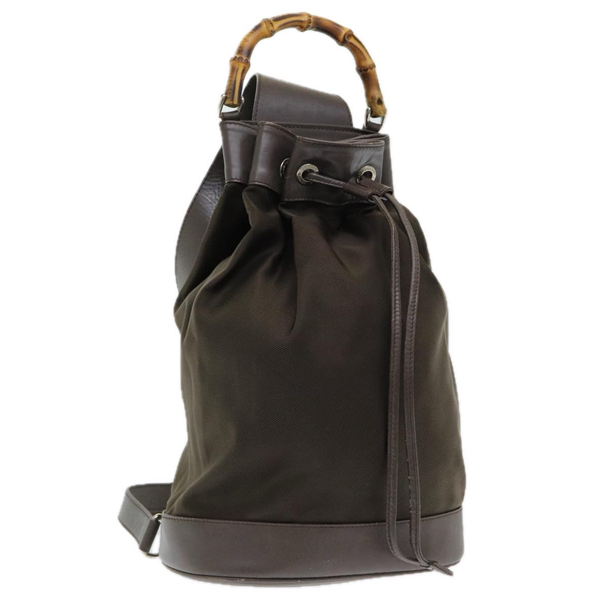 Gucci Bamboo Brown Synthetic Backpack Bag (Pre-Owned) Size ONE SIZE - 1 Thumbnail