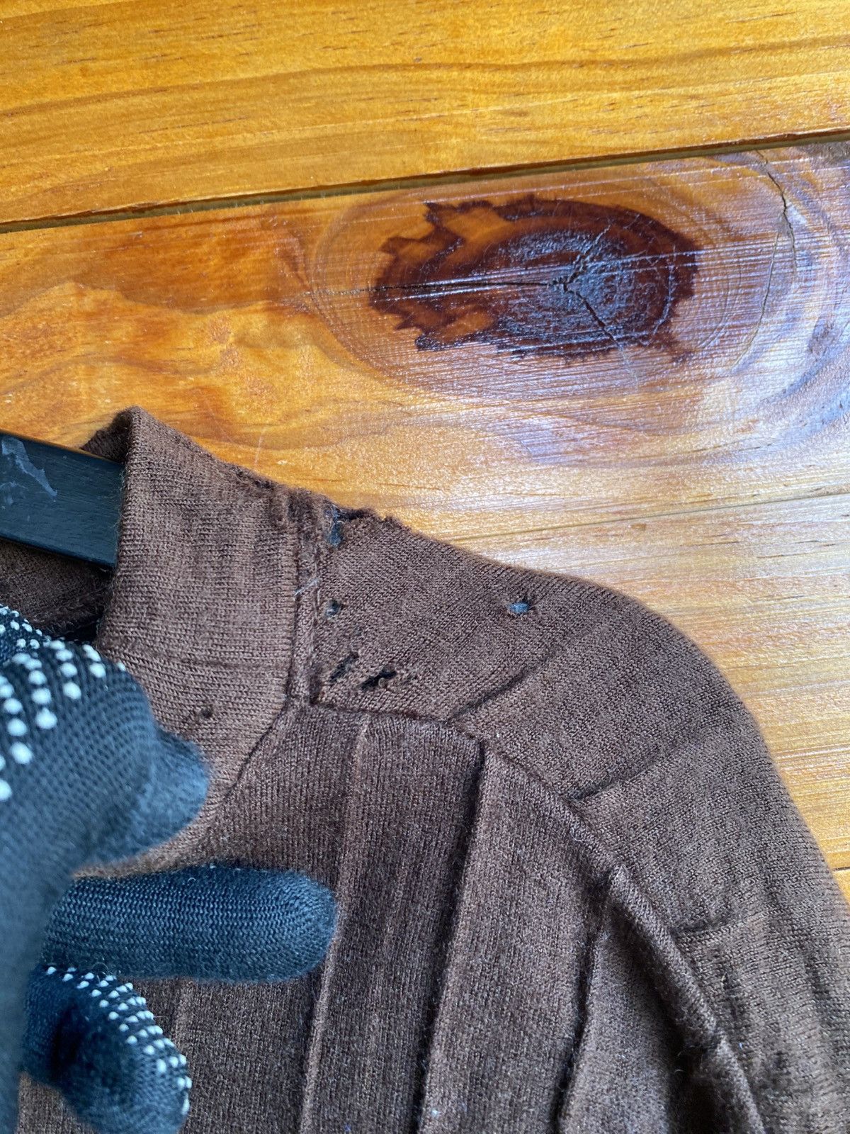 Issey Miyake Vintage HAI Sporting Gear Brown Ribbed Knit Top Issey Miyake Size M / US 6-8 / IT 42-44 - 8 Thumbnail